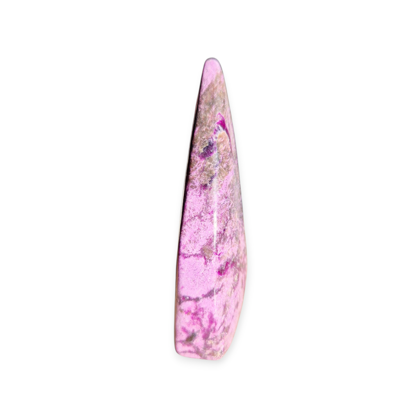 Crystals - Purpurite Polished Teardrop Carving - Rare Stone