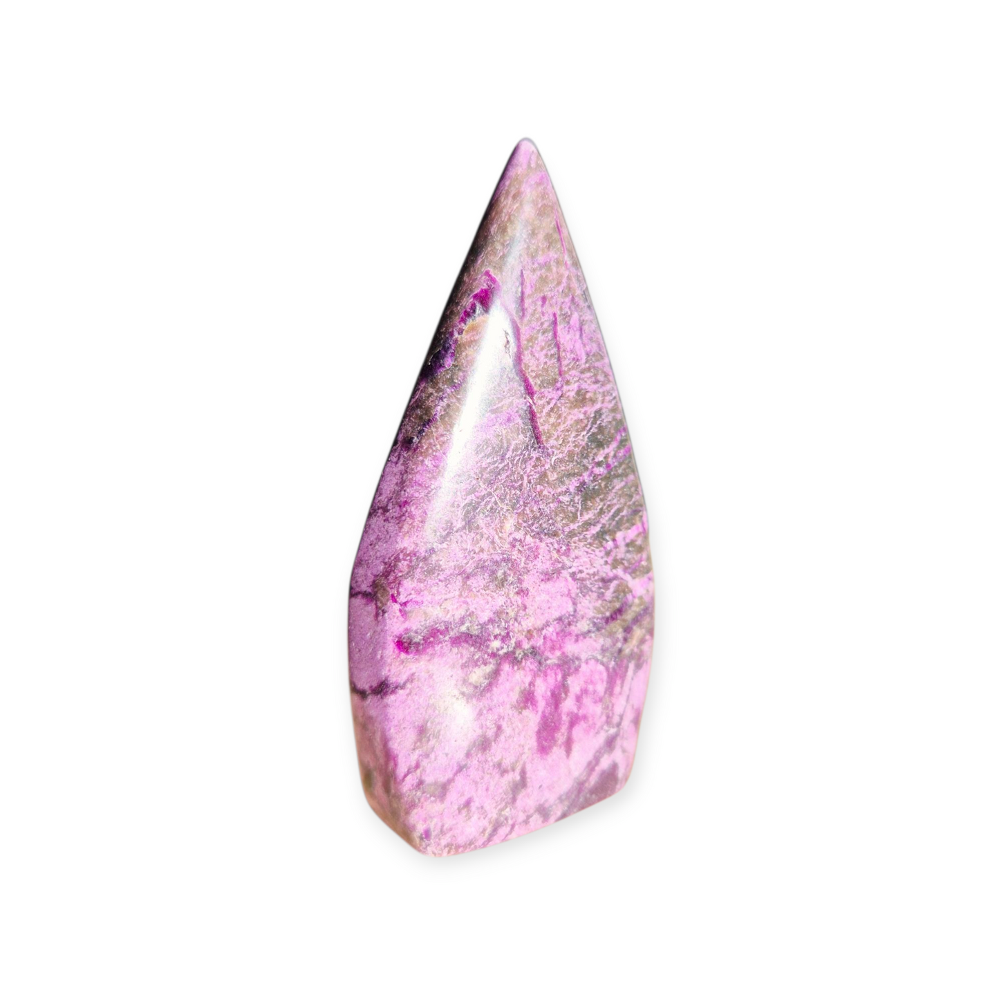 Crystals - Purpurite Polished Teardrop Carving - Rare Stone