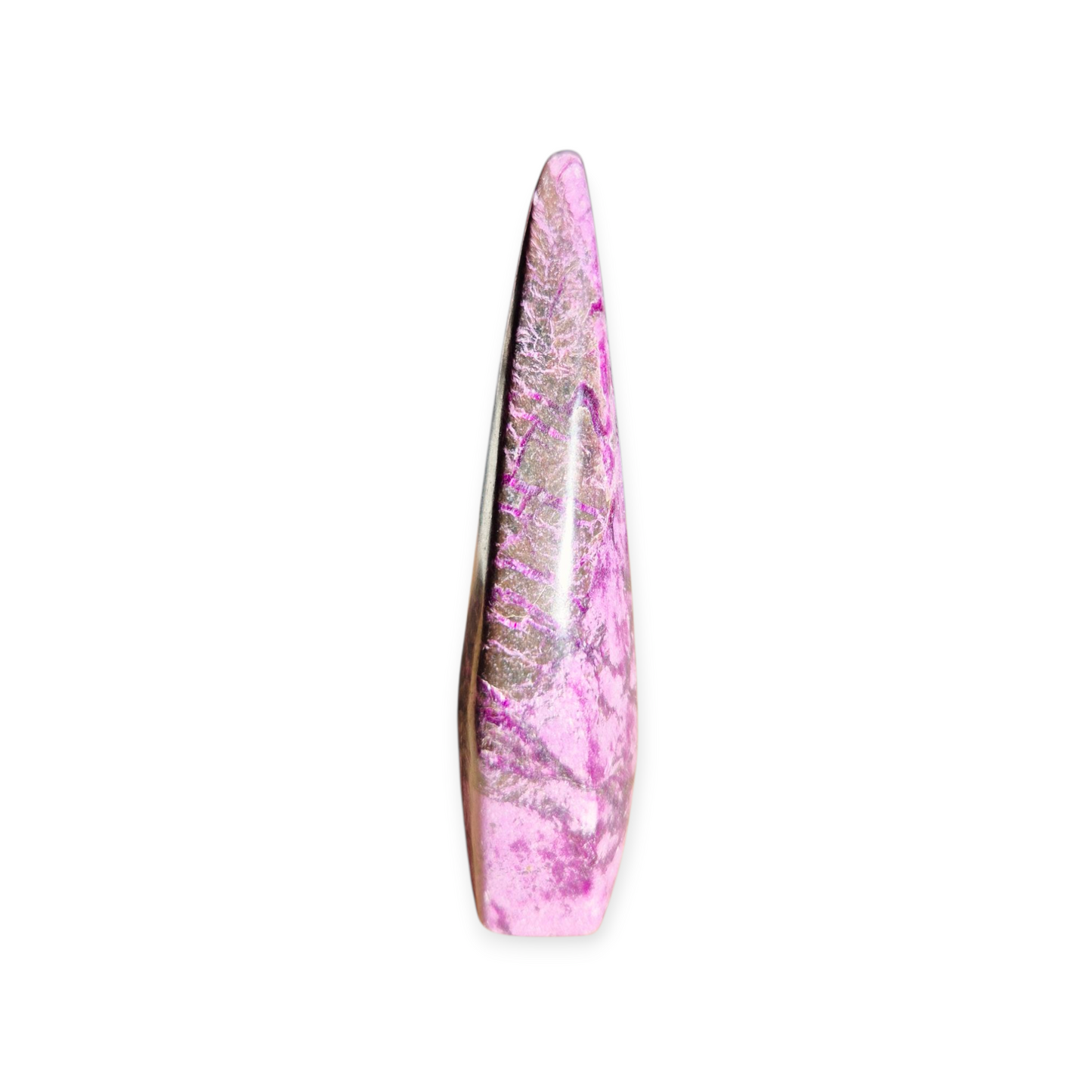 Crystals - Purpurite Polished Teardrop Carving - Rare Stone