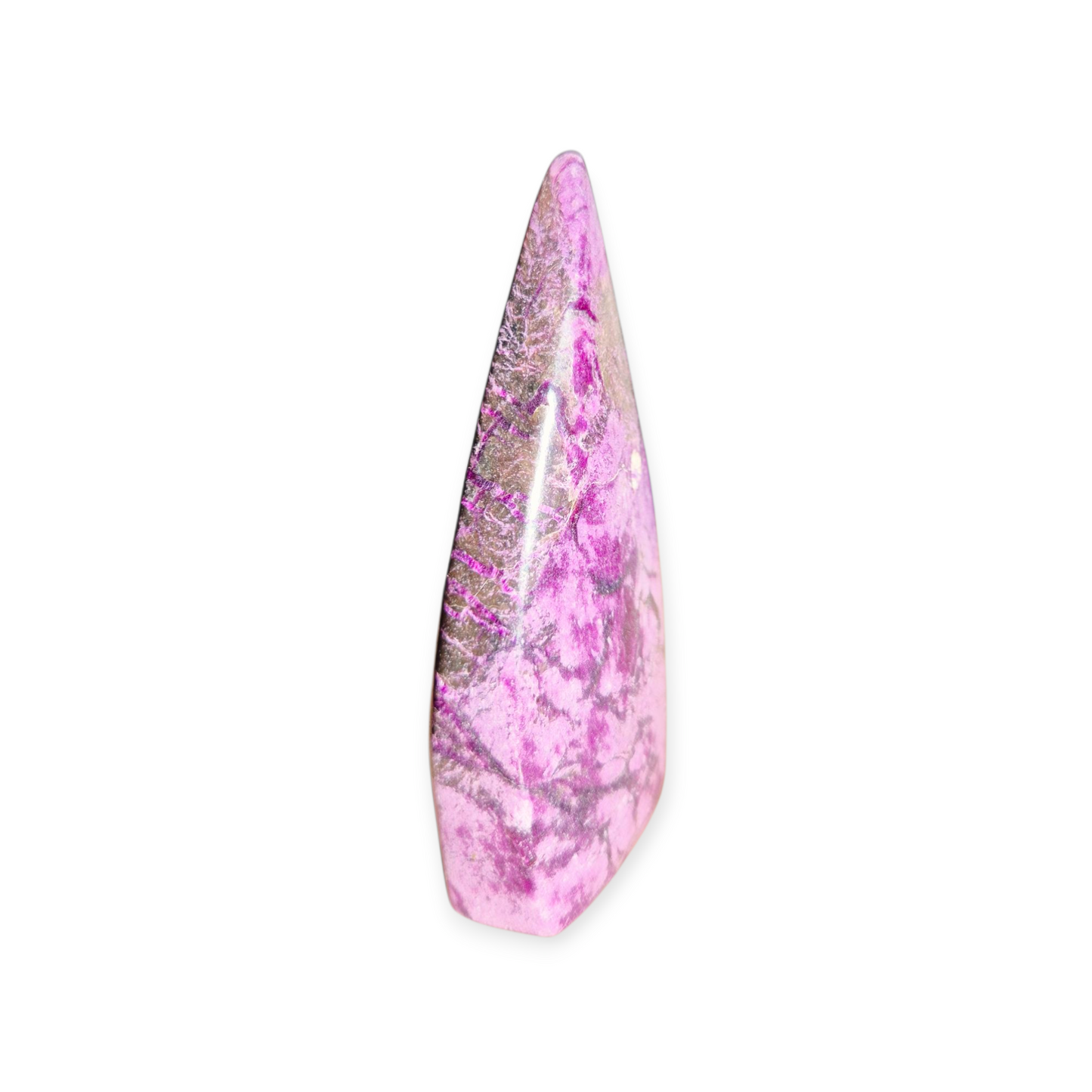 Crystals - Purpurite Polished Teardrop Carving - Rare Stone