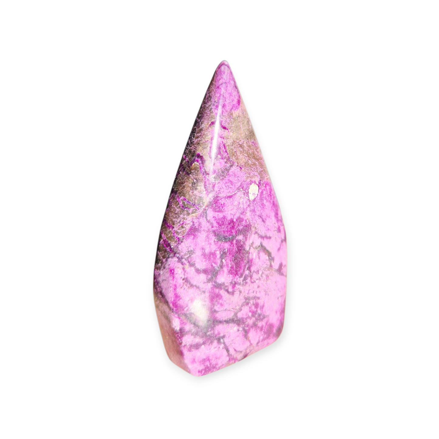 Crystals - Purpurite Polished Teardrop Carving - Rare Stone