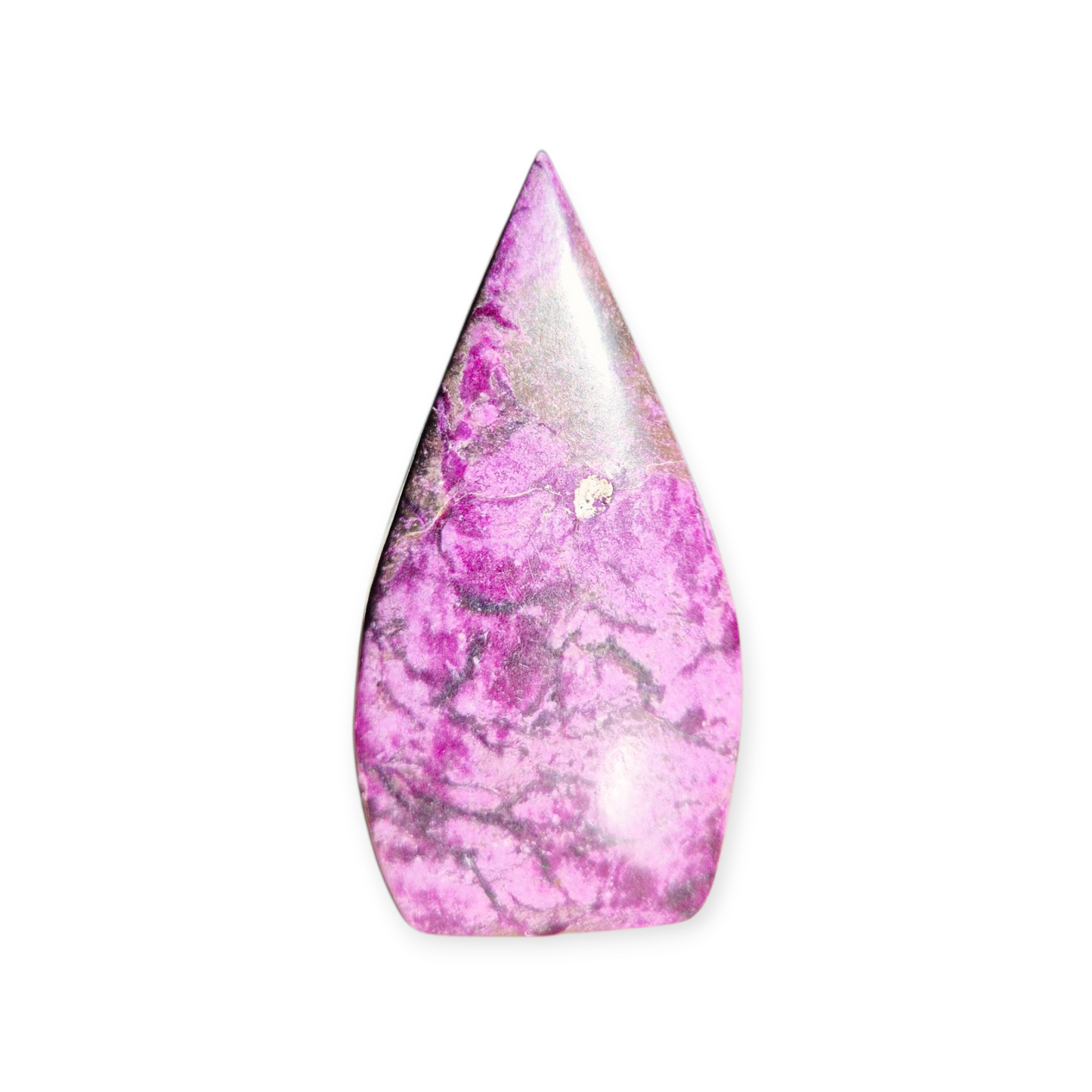 Crystals - Purpurite Polished Teardrop Carving - Rare Stone