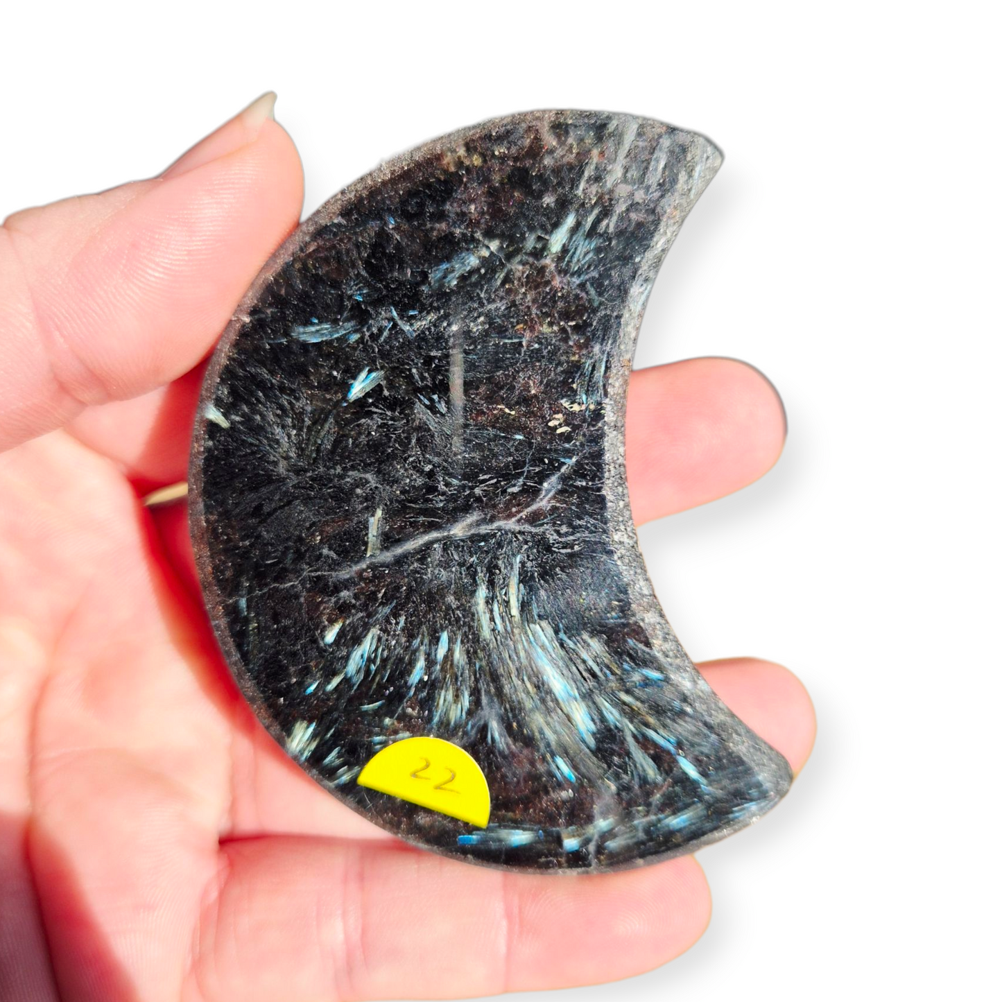 Crystals - Arfvedsonite Moon Carving