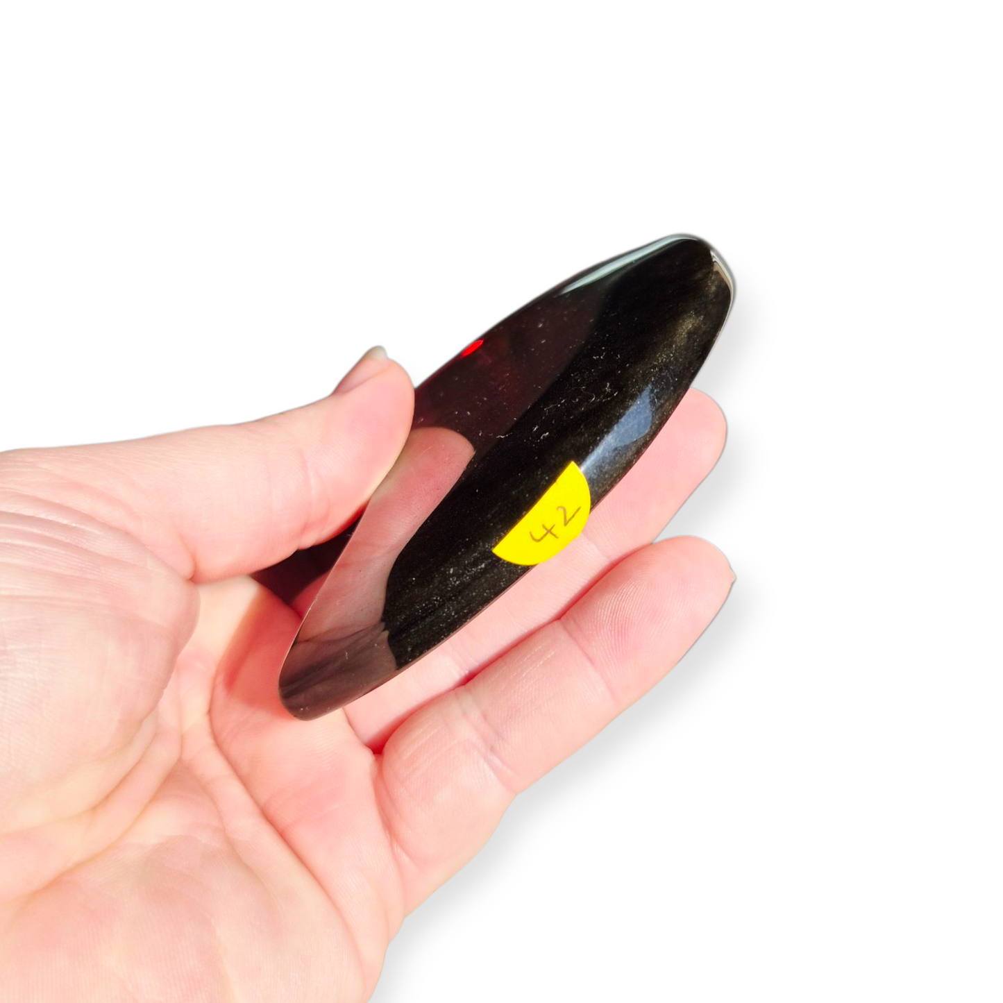 Crystals - Obsidian (Gold Sheen) Moon Carving