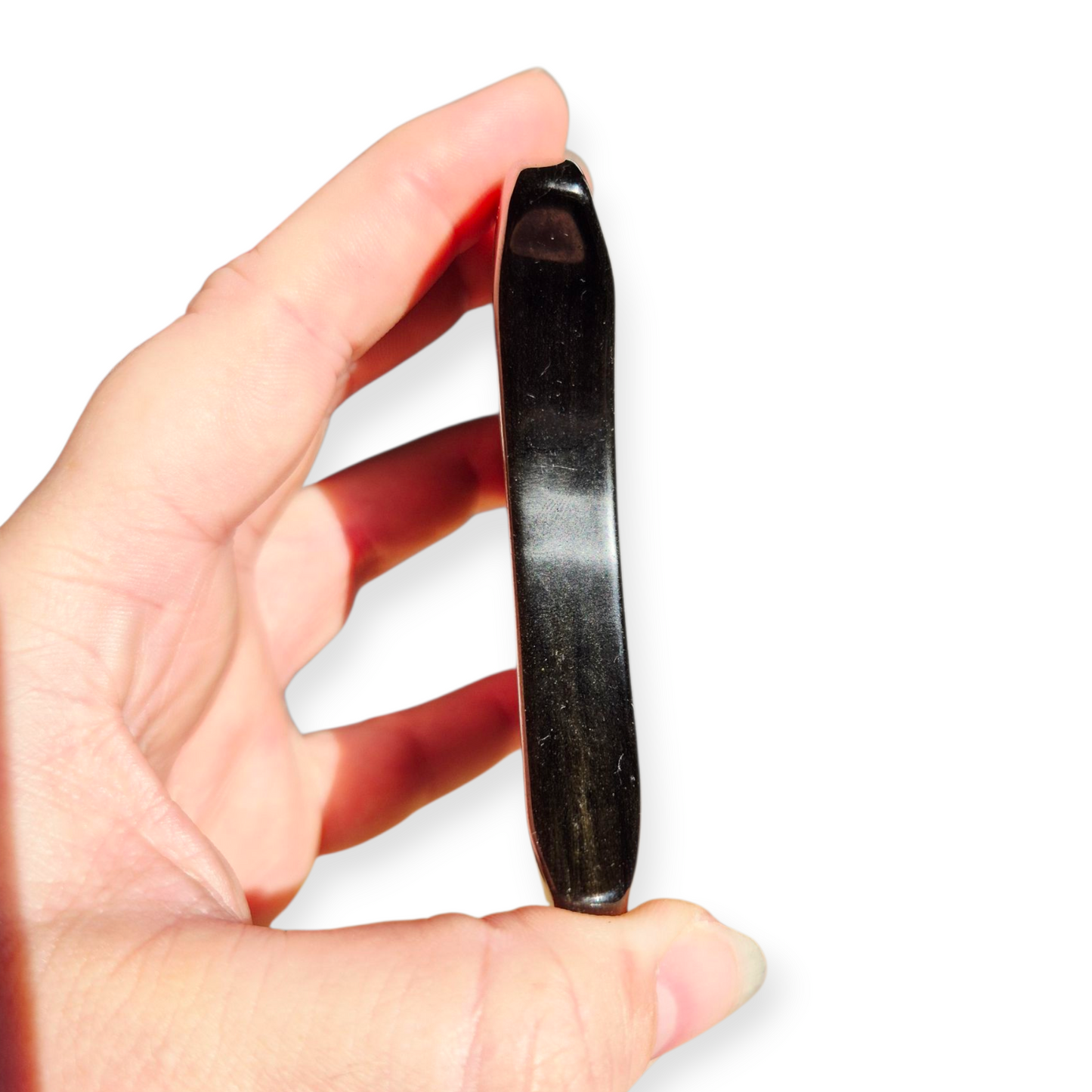 Crystals - Obsidian (Gold Sheen) Moon Carving