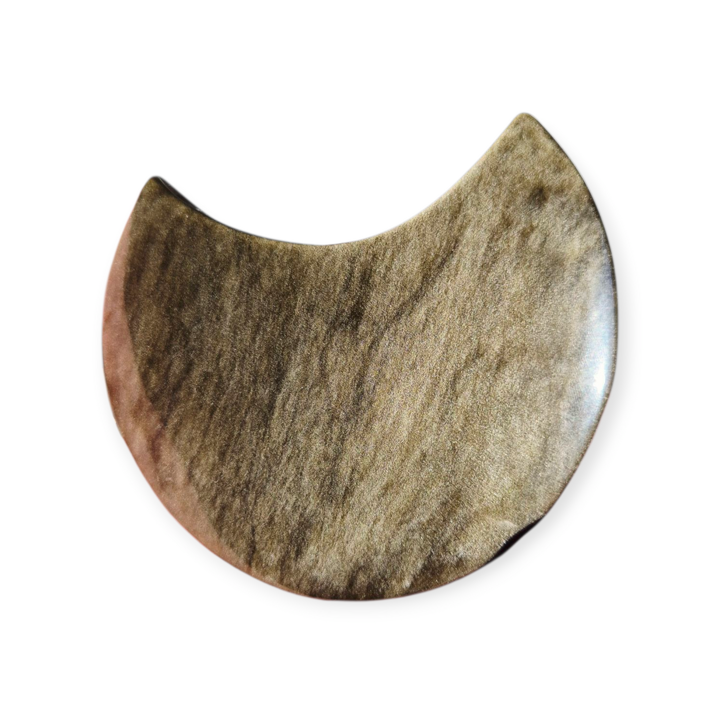 Crystals - Obsidian (Gold Sheen) Moon Carving