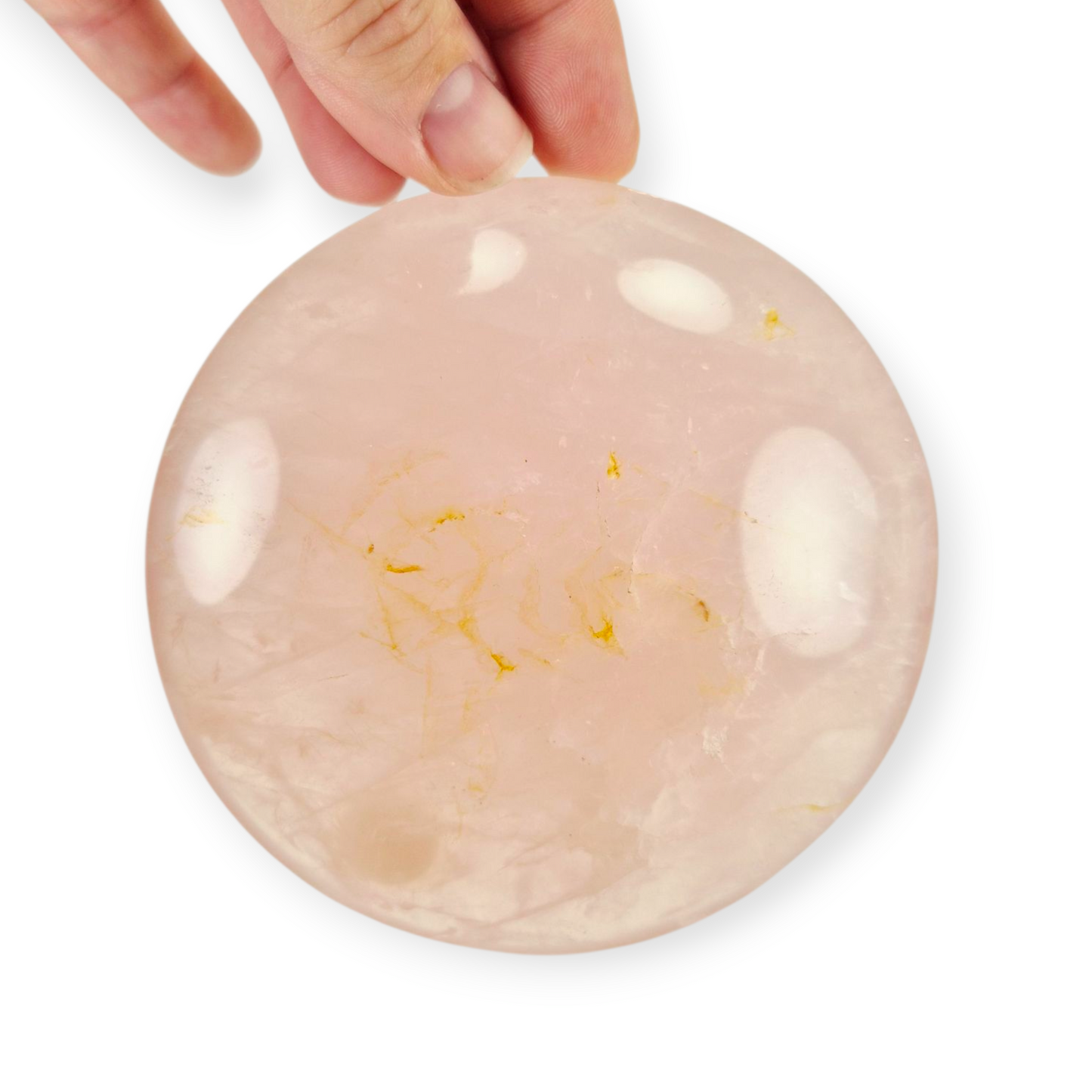 Crystals - Rose Quartz Discus/Disc Freeform