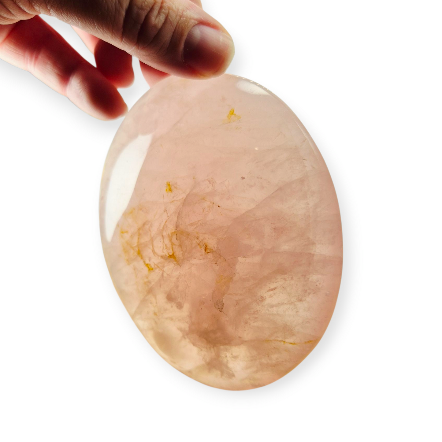 Crystals - Rose Quartz Discus/Disc Freeform