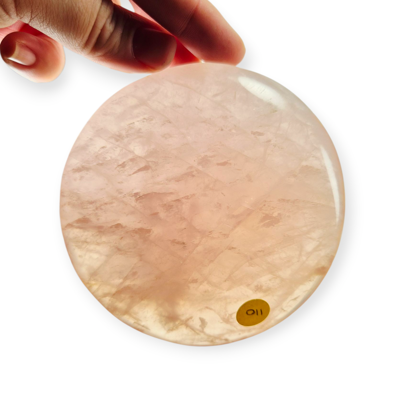 Crystals - Rose Quartz Discus/Disc Freeform