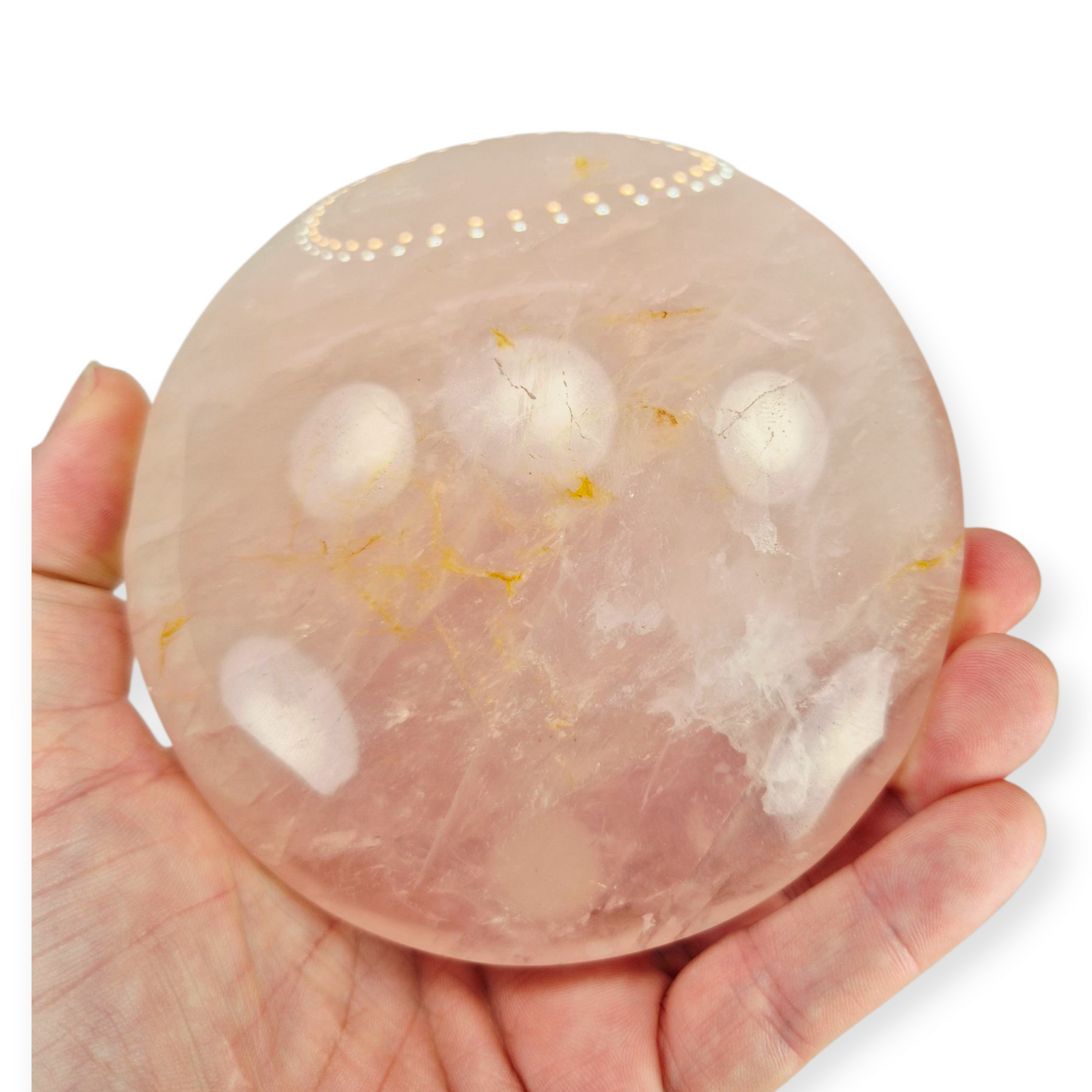Crystals - Rose Quartz Discus/Disc Freeform