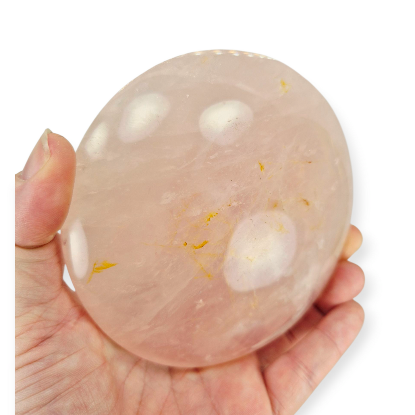 Crystals - Rose Quartz Discus/Disc Freeform