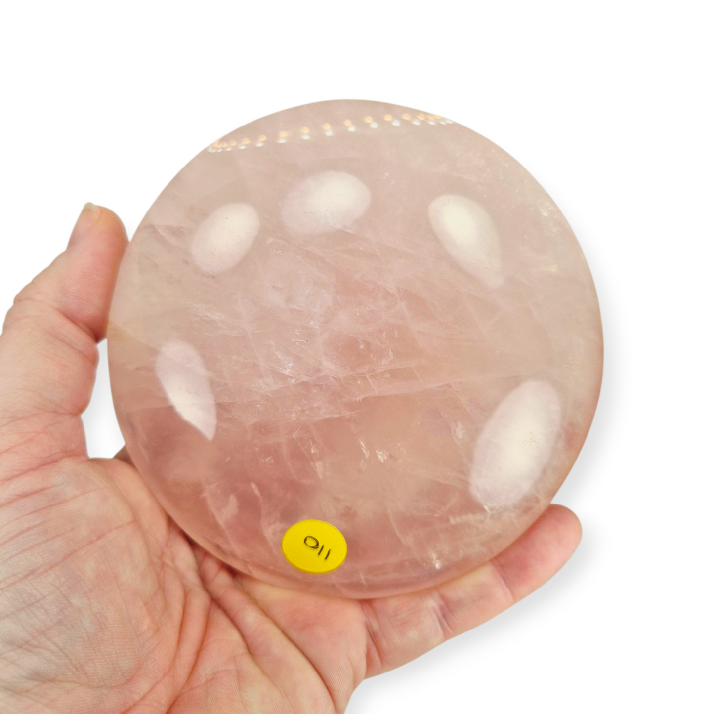 Crystals - Rose Quartz Discus/Disc Freeform