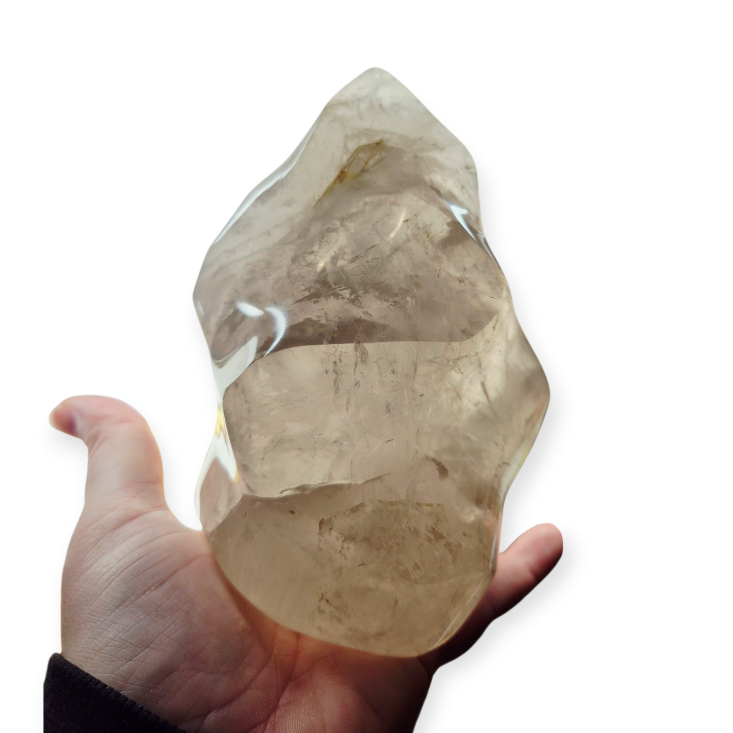 Crystals - Clear Quartz Polished Flame
