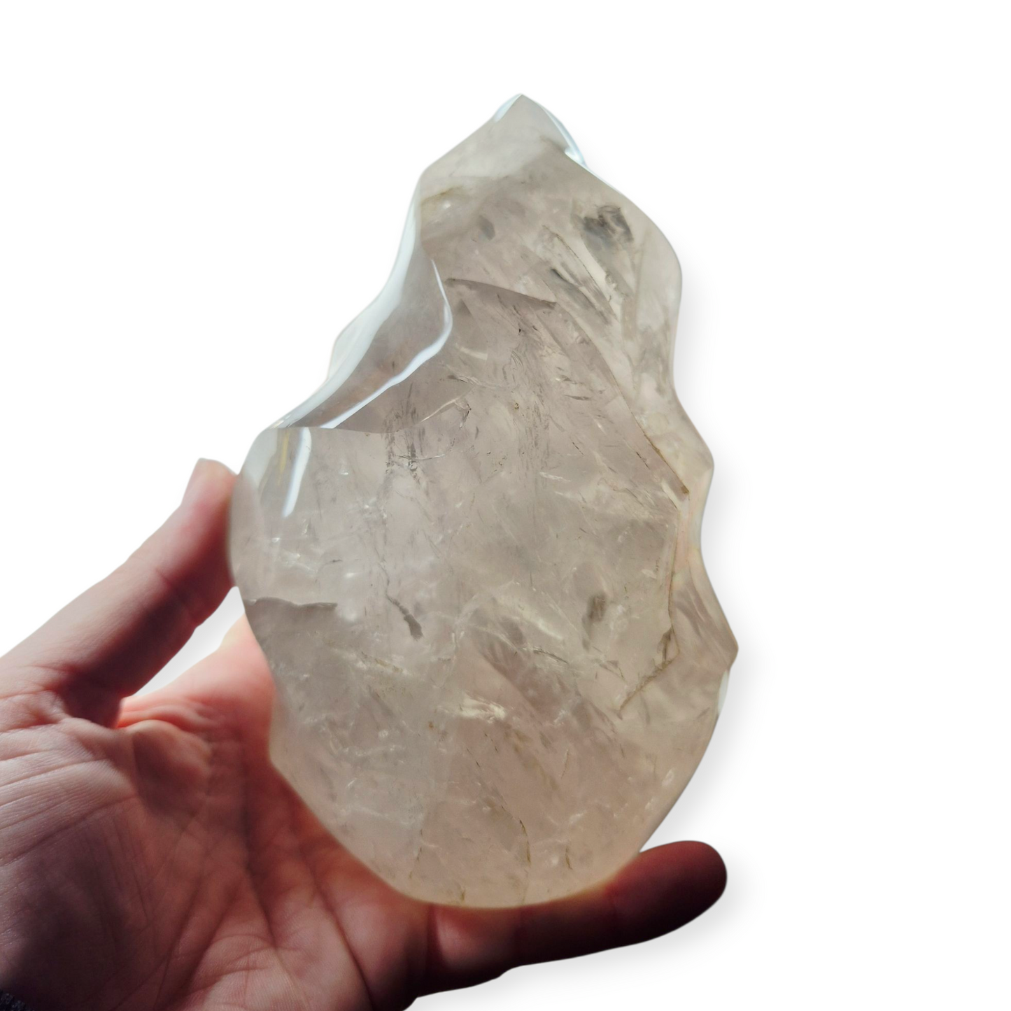 Crystals - Clear Quartz Polished Flame