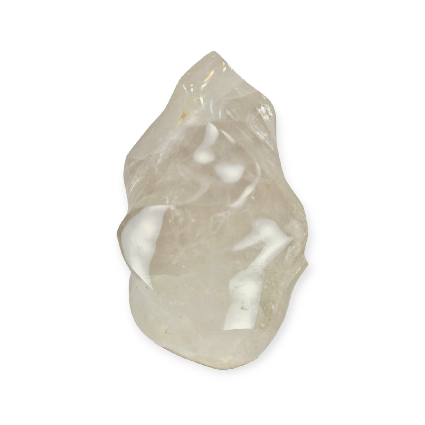 Crystals - Clear Quartz Polished Flame
