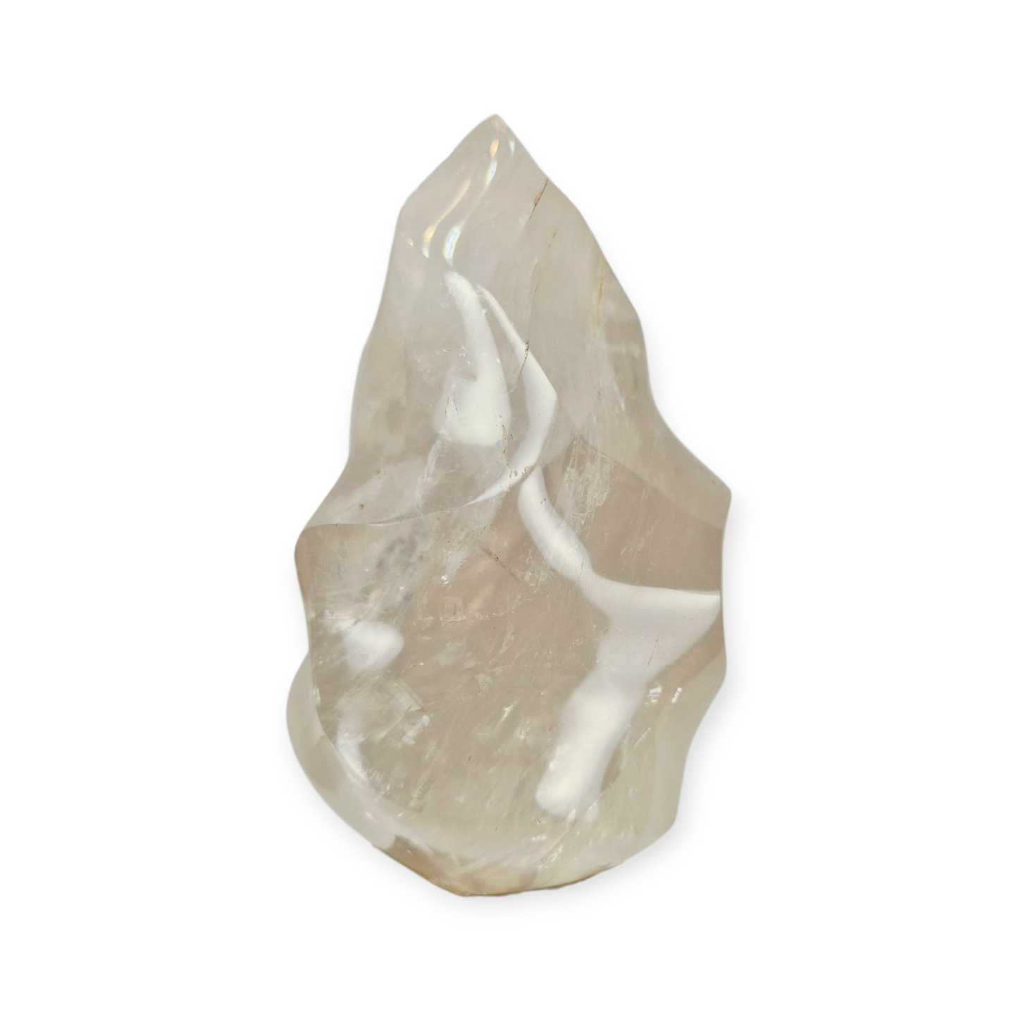Crystals - Clear Quartz Polished Flame