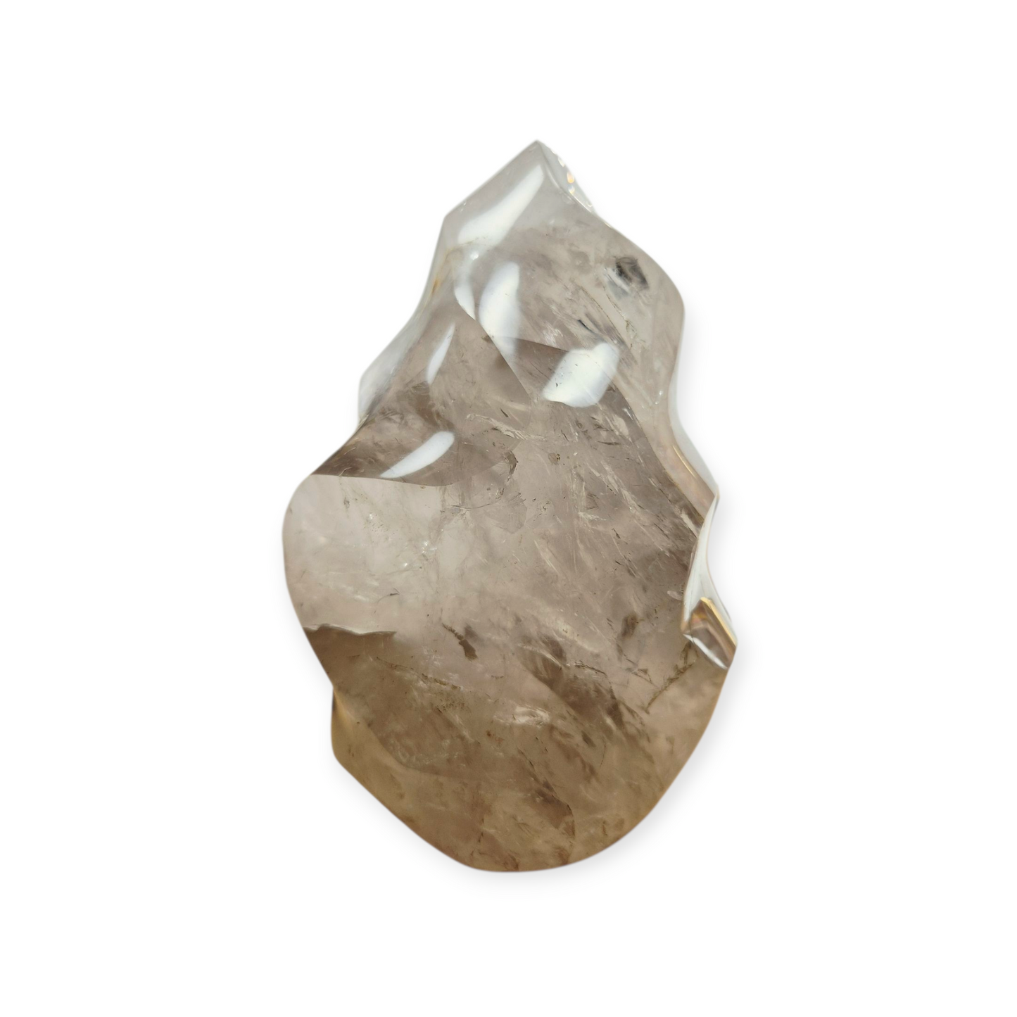 Crystals - Clear Quartz Polished Flame