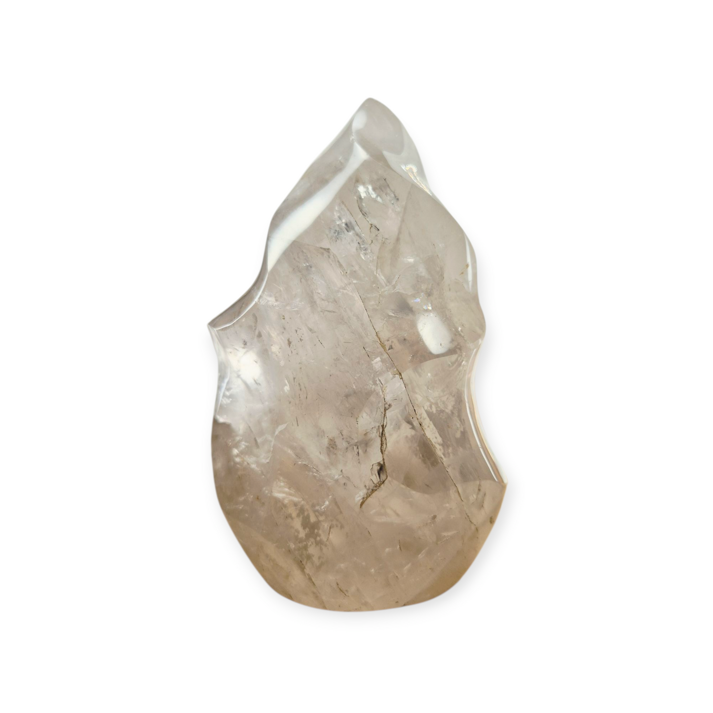 Crystals - Clear Quartz Polished Flame