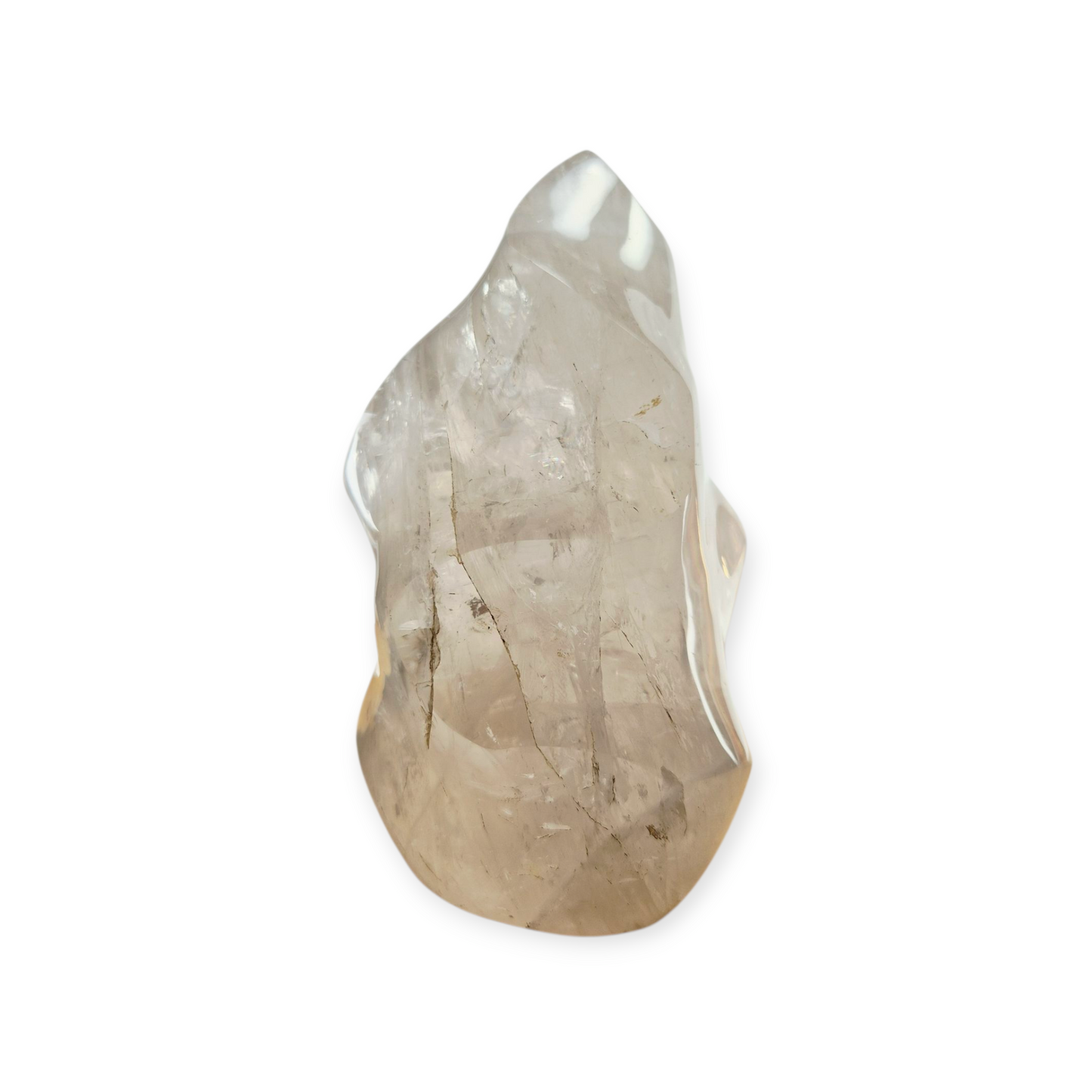 Crystals - Clear Quartz Polished Flame