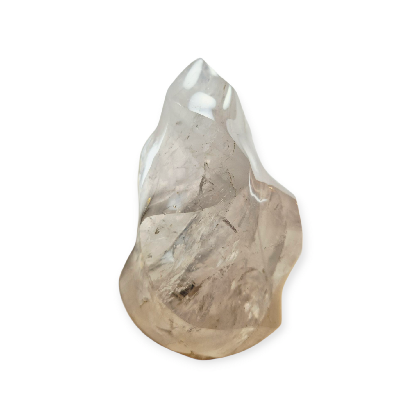 Crystals - Clear Quartz Polished Flame