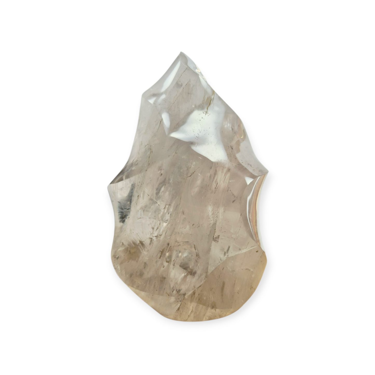 Crystals - Clear Quartz Polished Flame