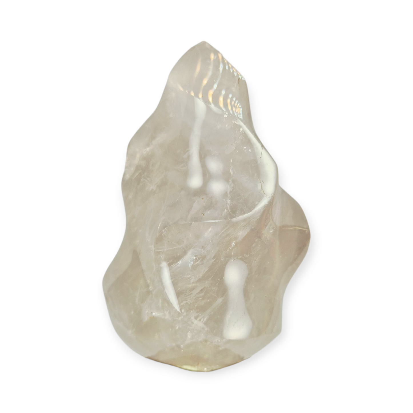 Crystals - Clear Quartz Polished Flame