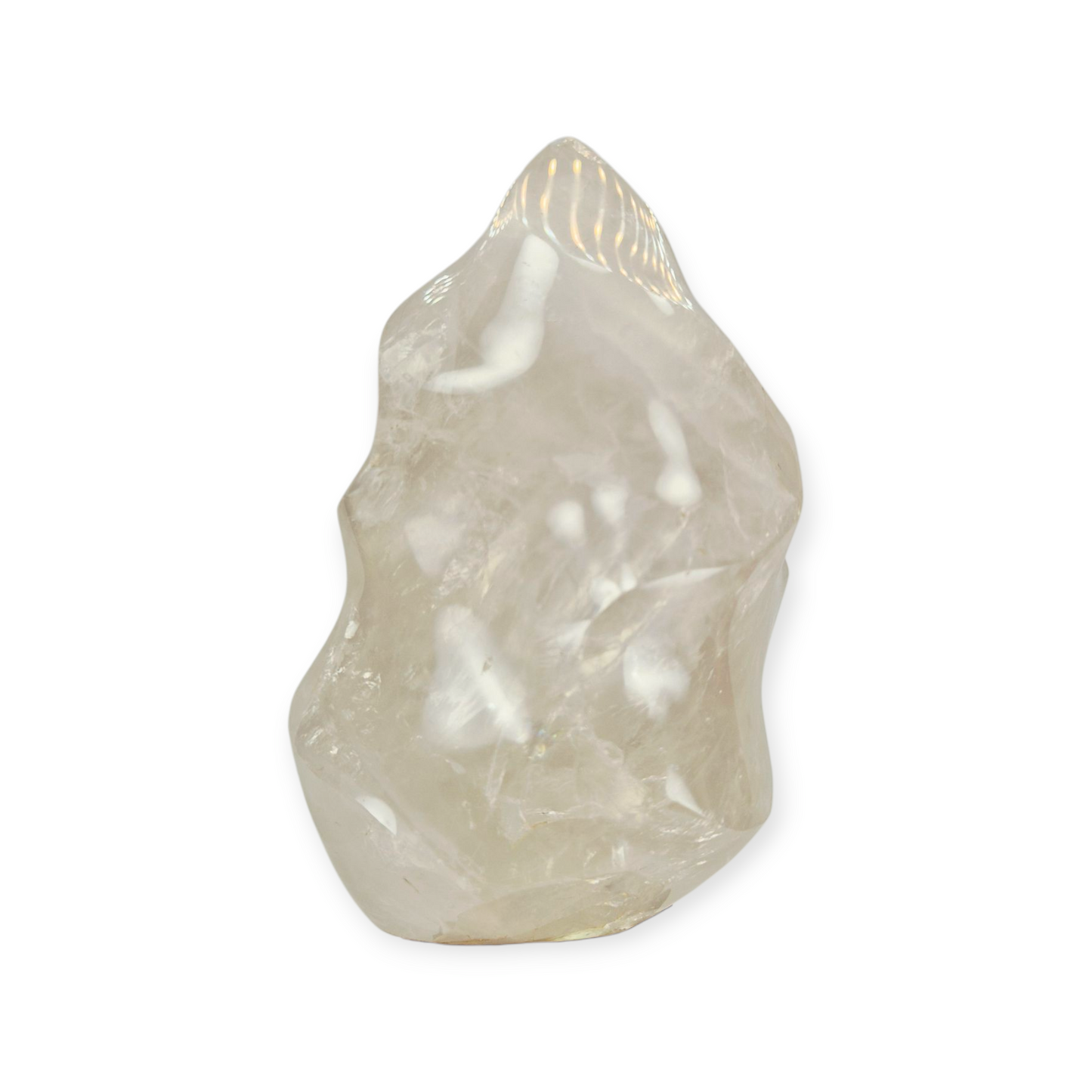 Crystals - Clear Quartz Polished Flame