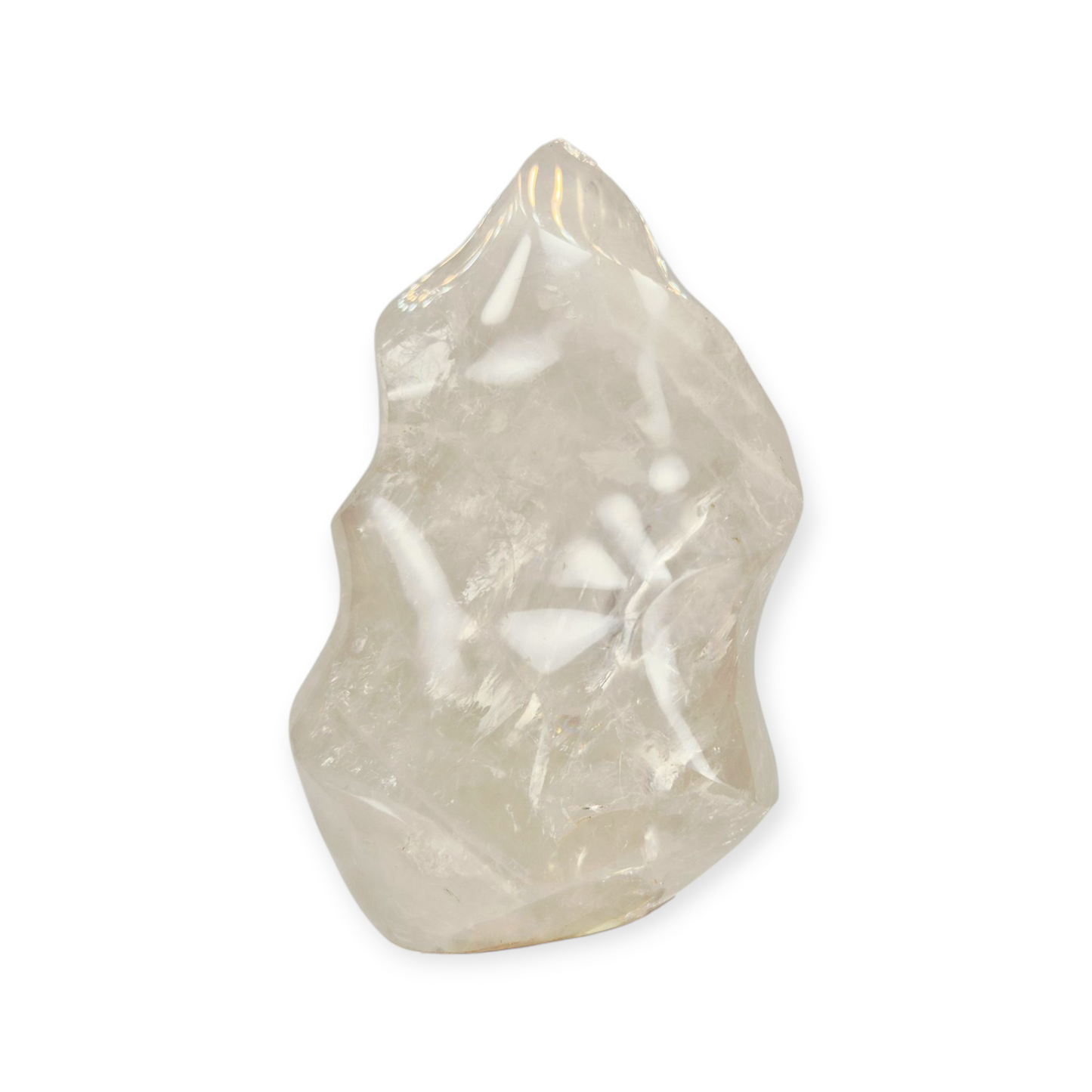 Crystals - Clear Quartz Polished Flame