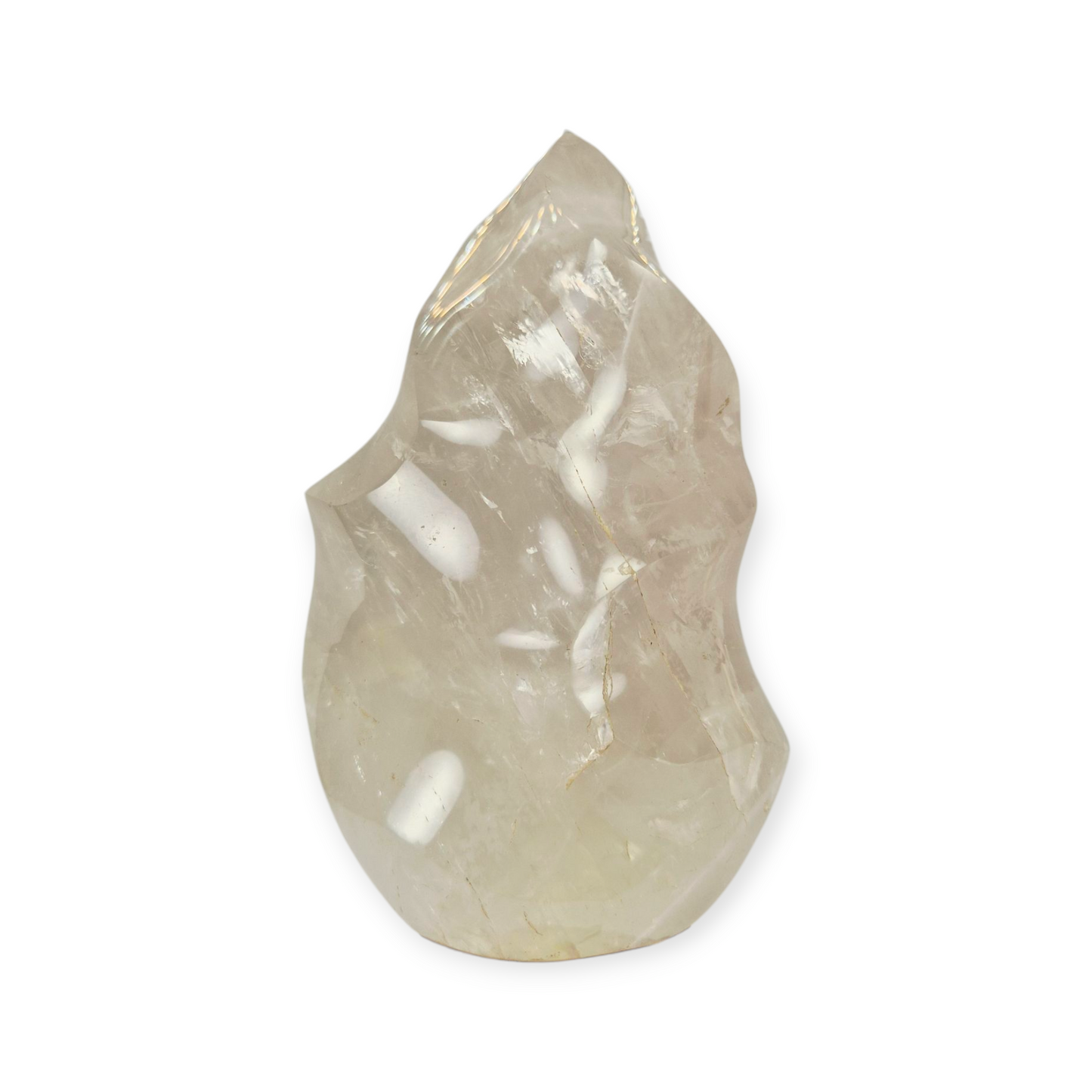 Crystals - Clear Quartz Polished Flame