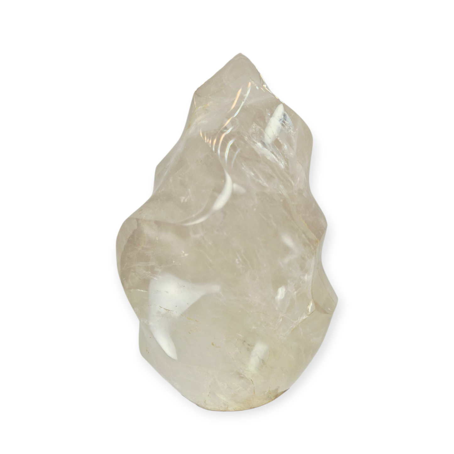 Crystals - Clear Quartz Polished Flame