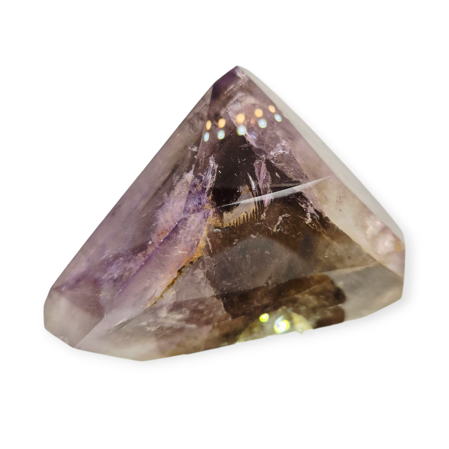 Crystals - Amethyst and Smoky Quartz Polished Point