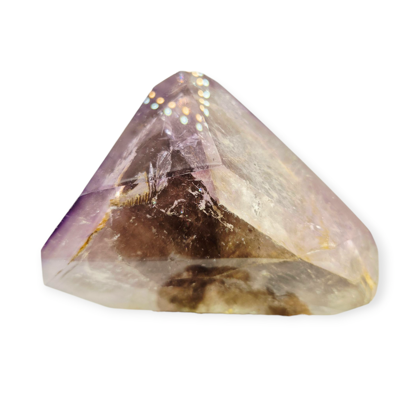 Crystals - Amethyst and Smoky Quartz Polished Point