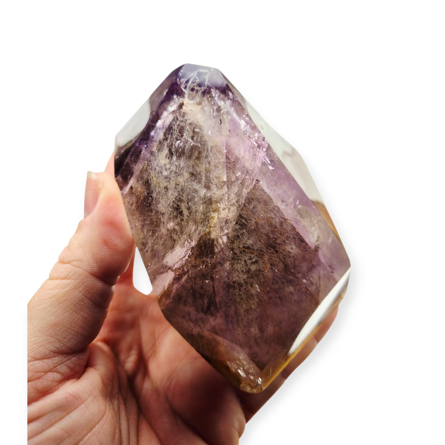 Crystals - Amethyst and Smoky Quartz Polished Point