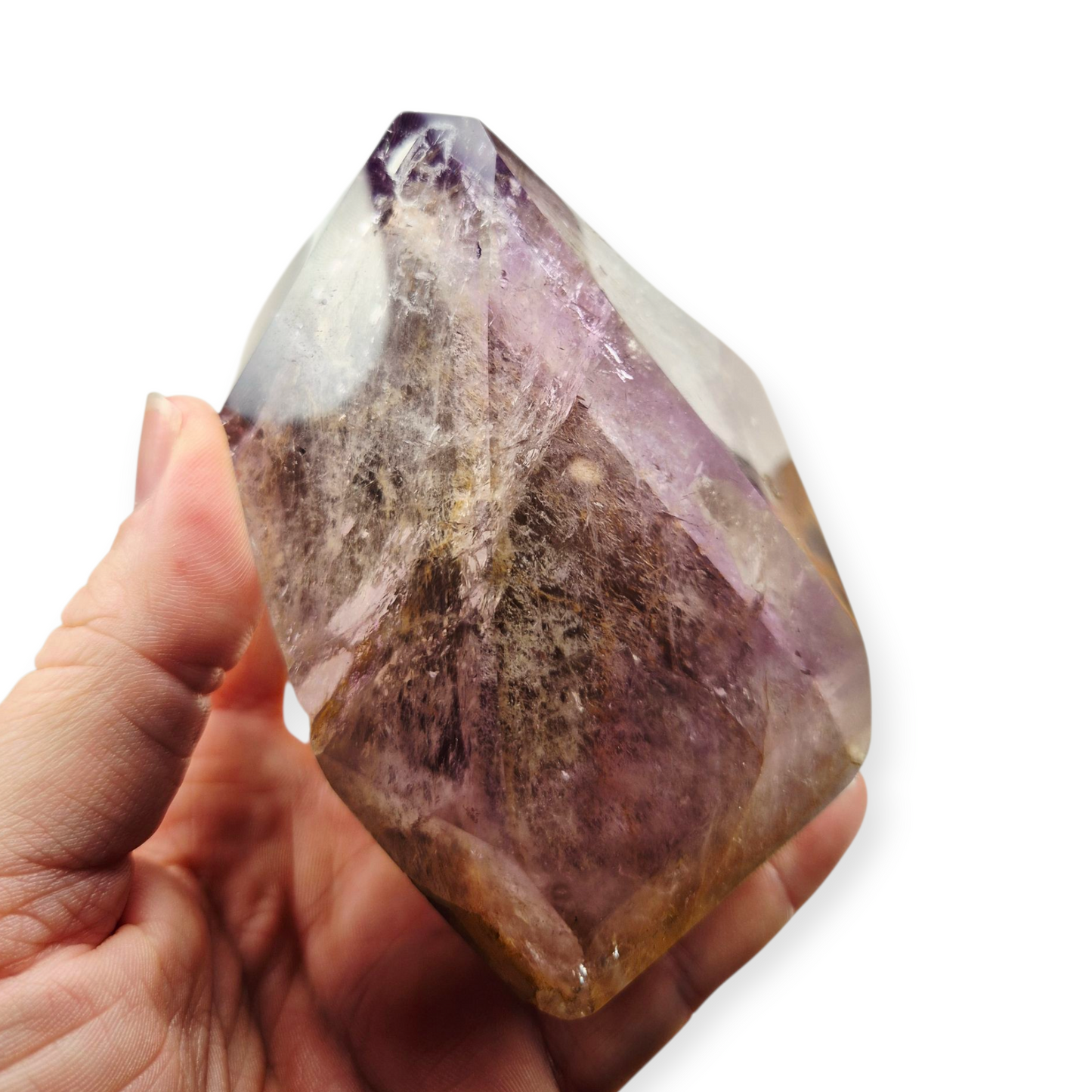 Crystals - Amethyst and Smoky Quartz Polished Point