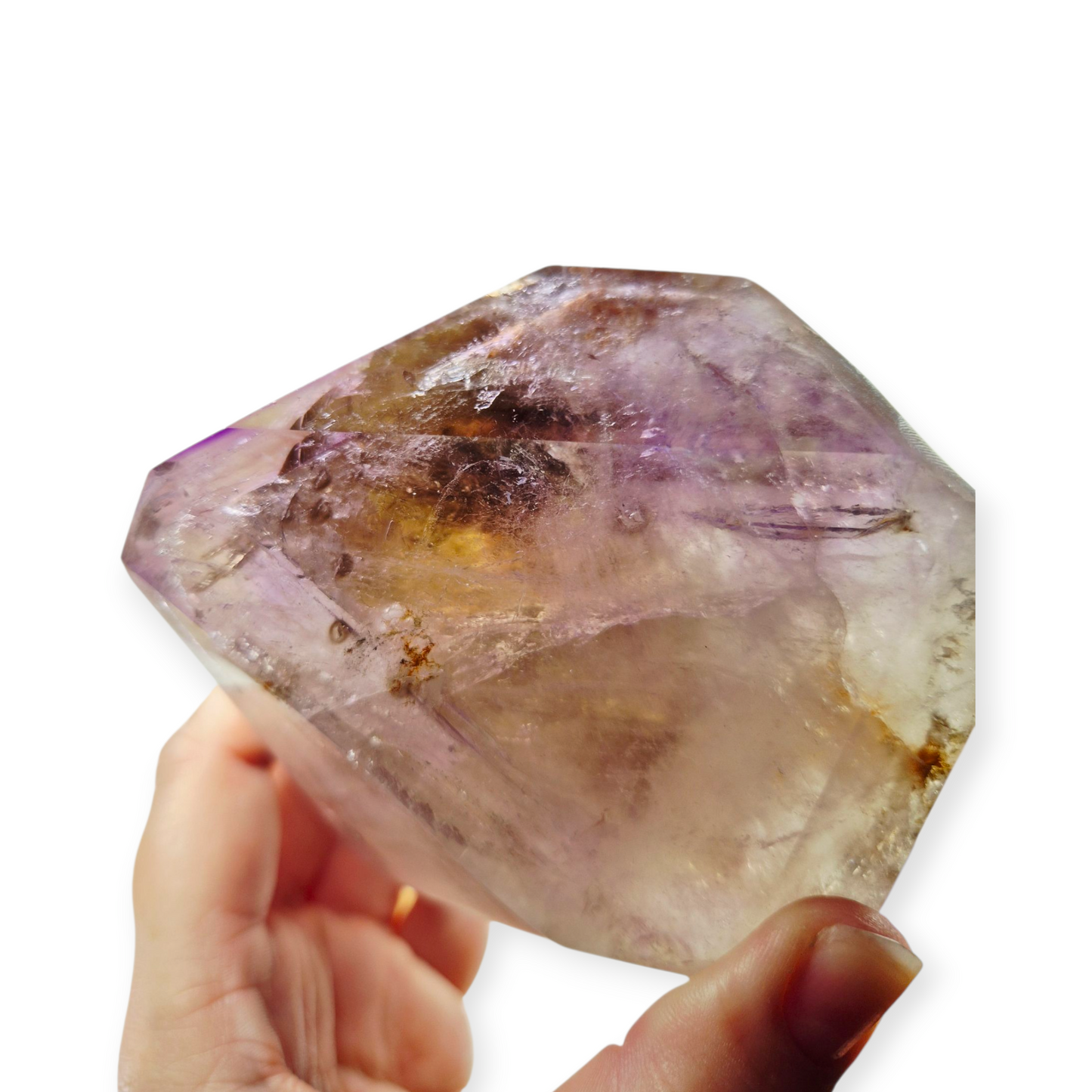 Crystals - Amethyst and Smoky Quartz Polished Point