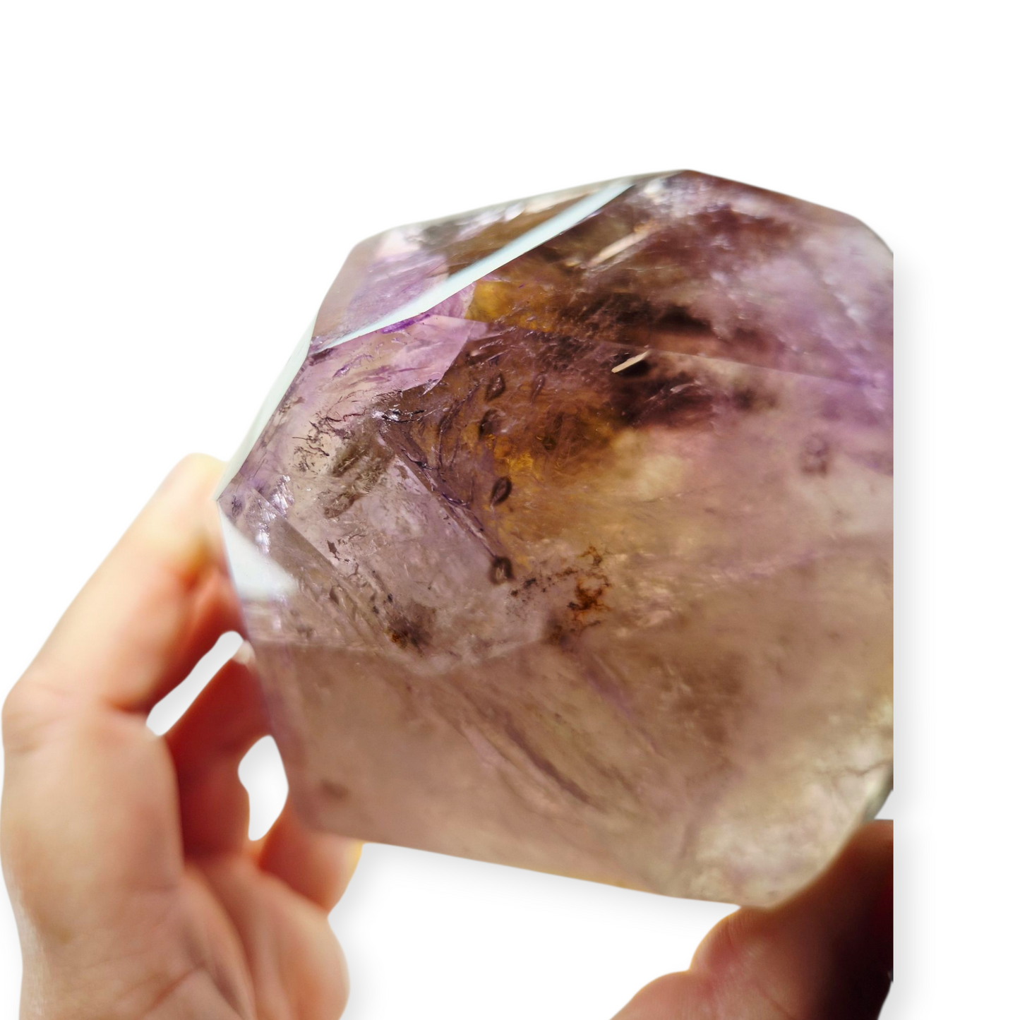 Crystals - Amethyst and Smoky Quartz Polished Point