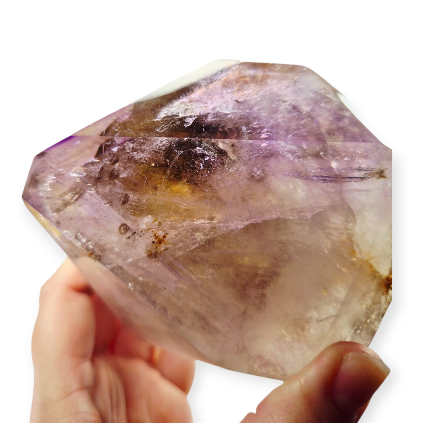 Crystals - Amethyst and Smoky Quartz Polished Point