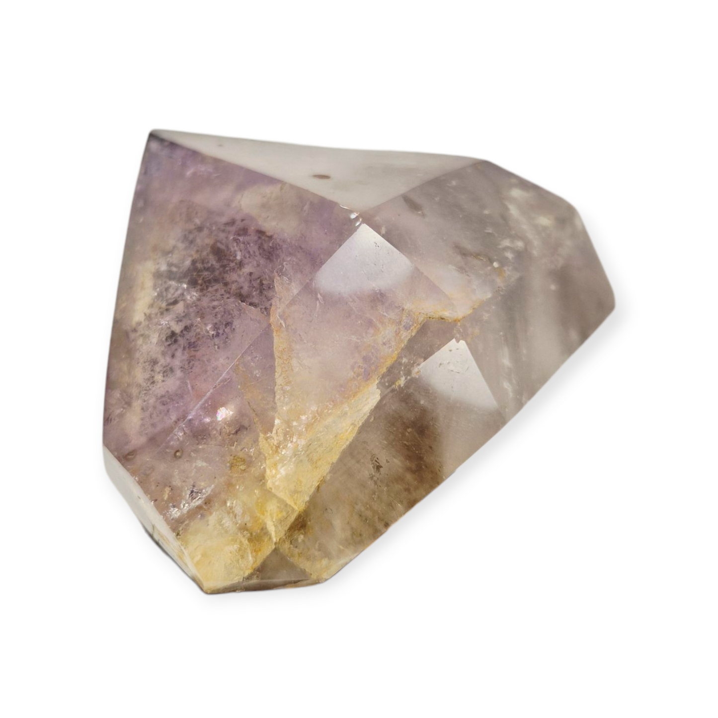 Crystals - Amethyst and Smoky Quartz Polished Point