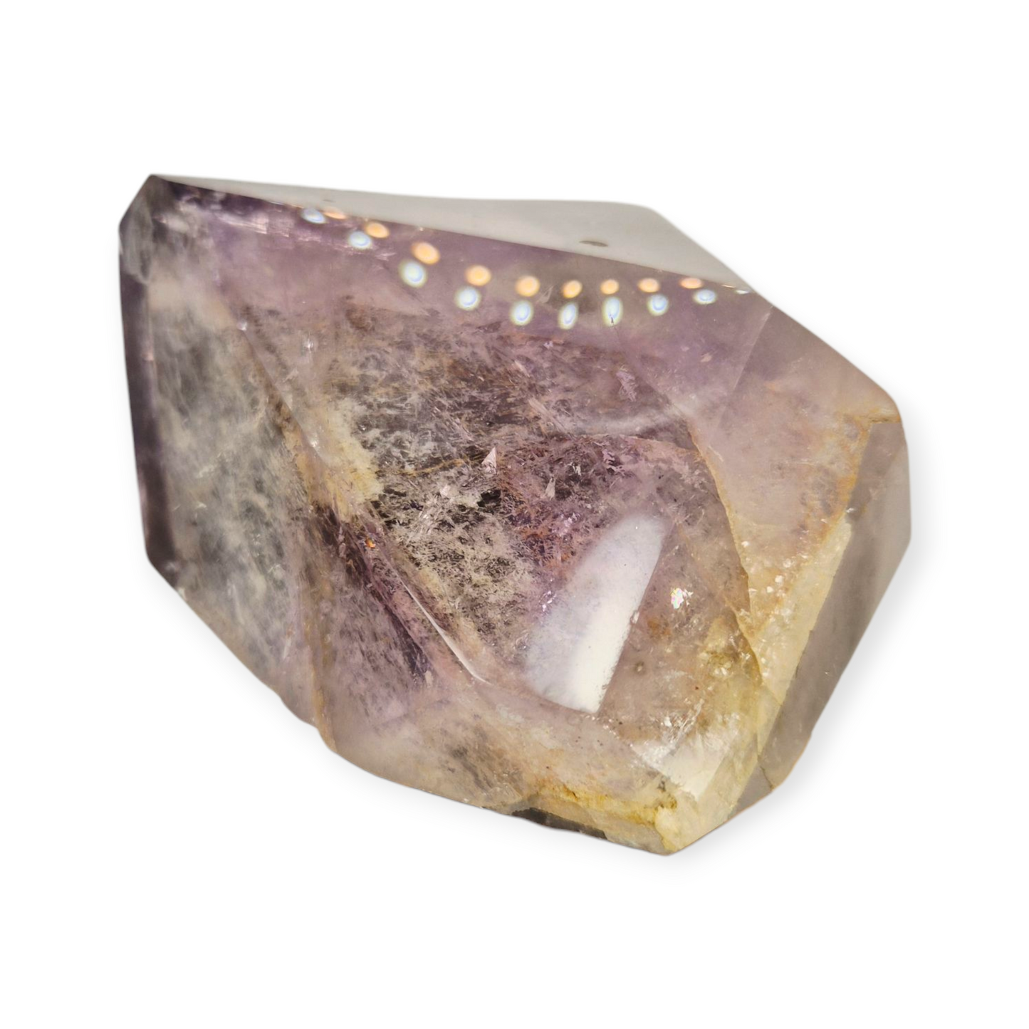 Crystals - Amethyst and Smoky Quartz Polished Point