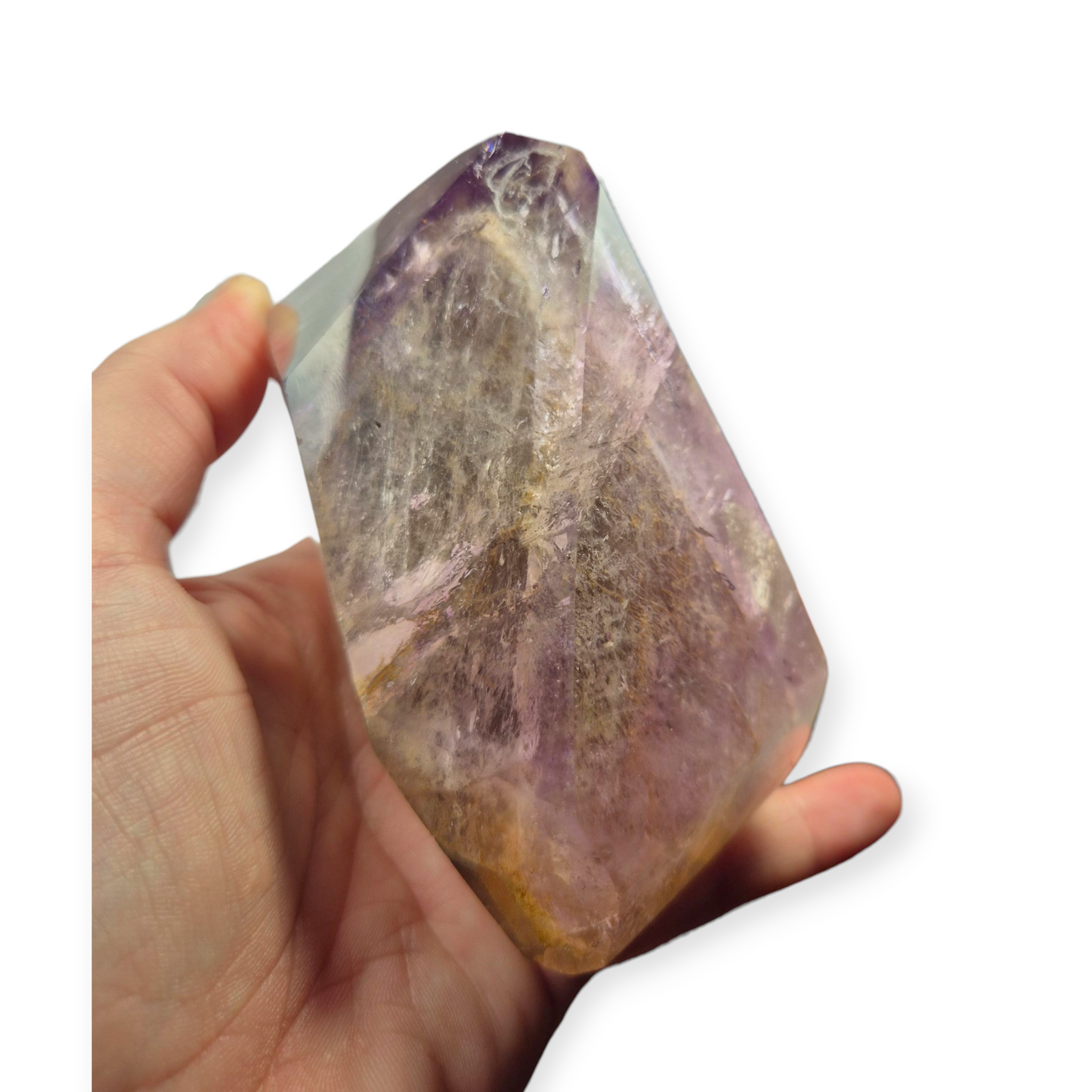 Crystals - Amethyst and Smoky Quartz Polished Point