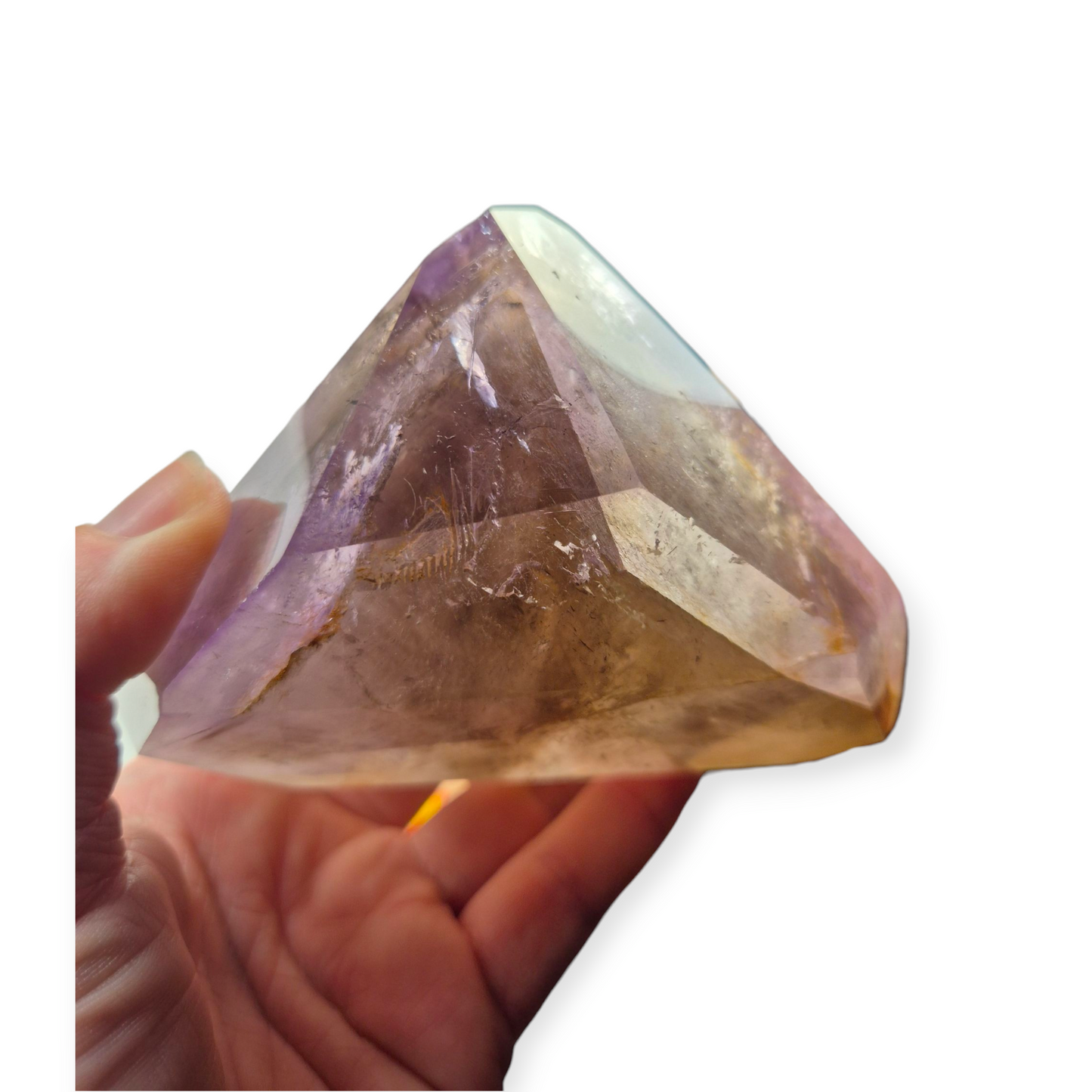 Crystals - Amethyst and Smoky Quartz Polished Point