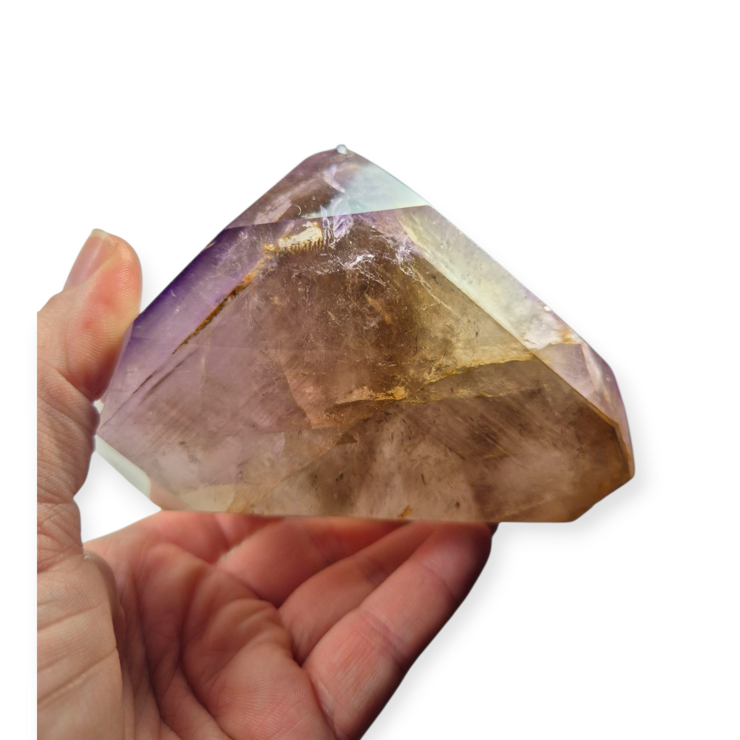 Crystals - Amethyst and Smoky Quartz Polished Point