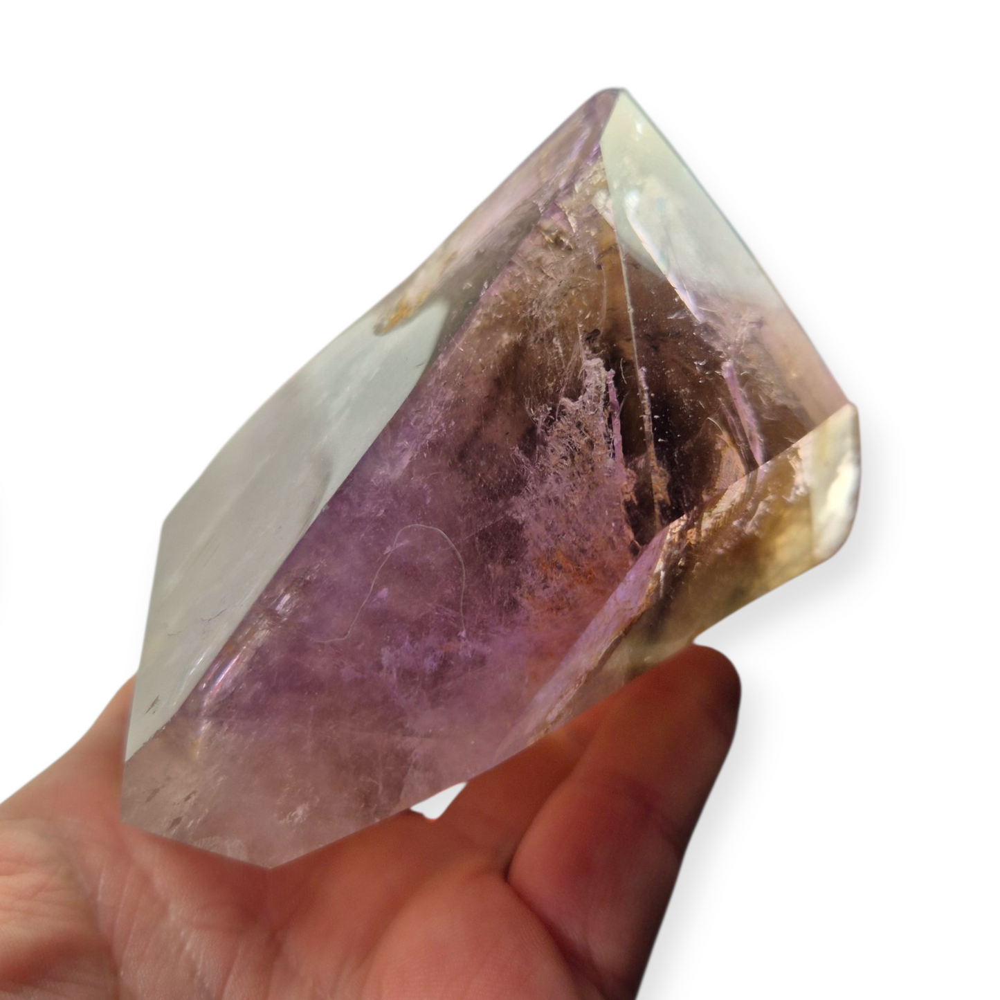 Crystals - Amethyst and Smoky Quartz Polished Point