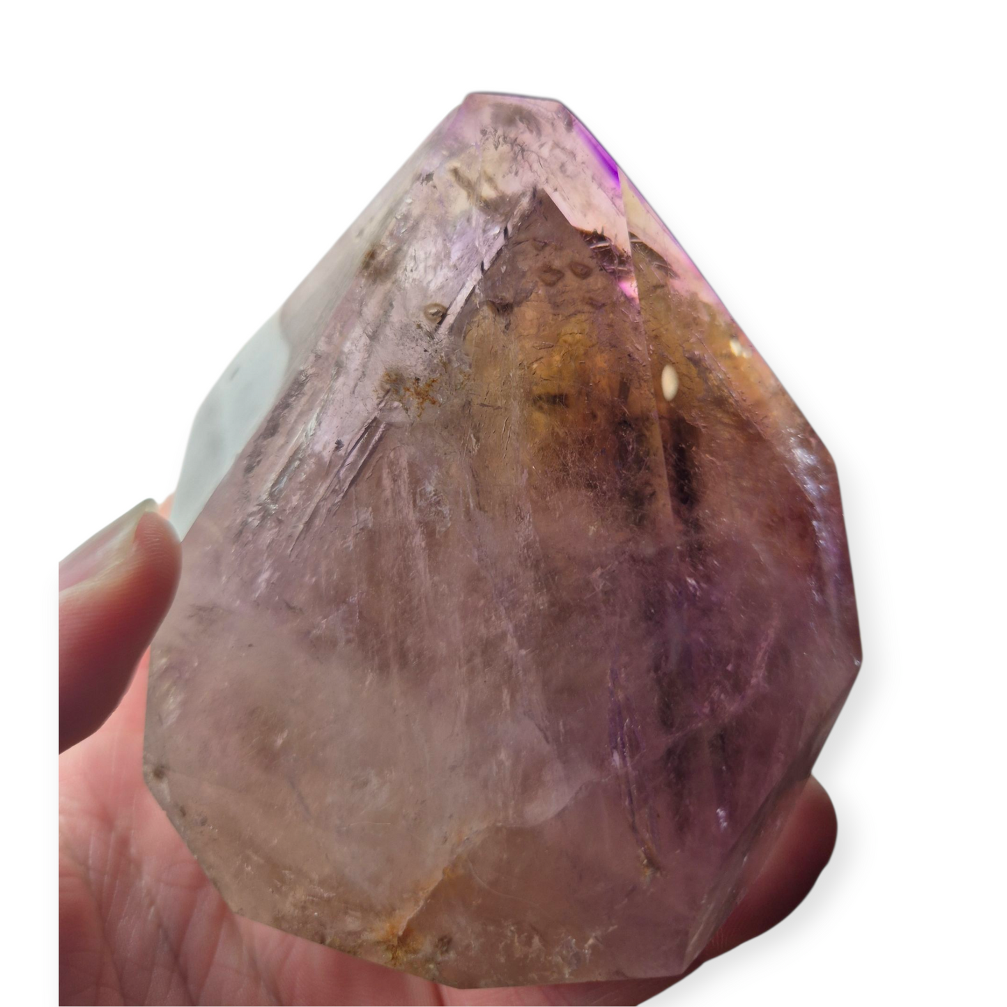 Crystals - Amethyst and Smoky Quartz Polished Point