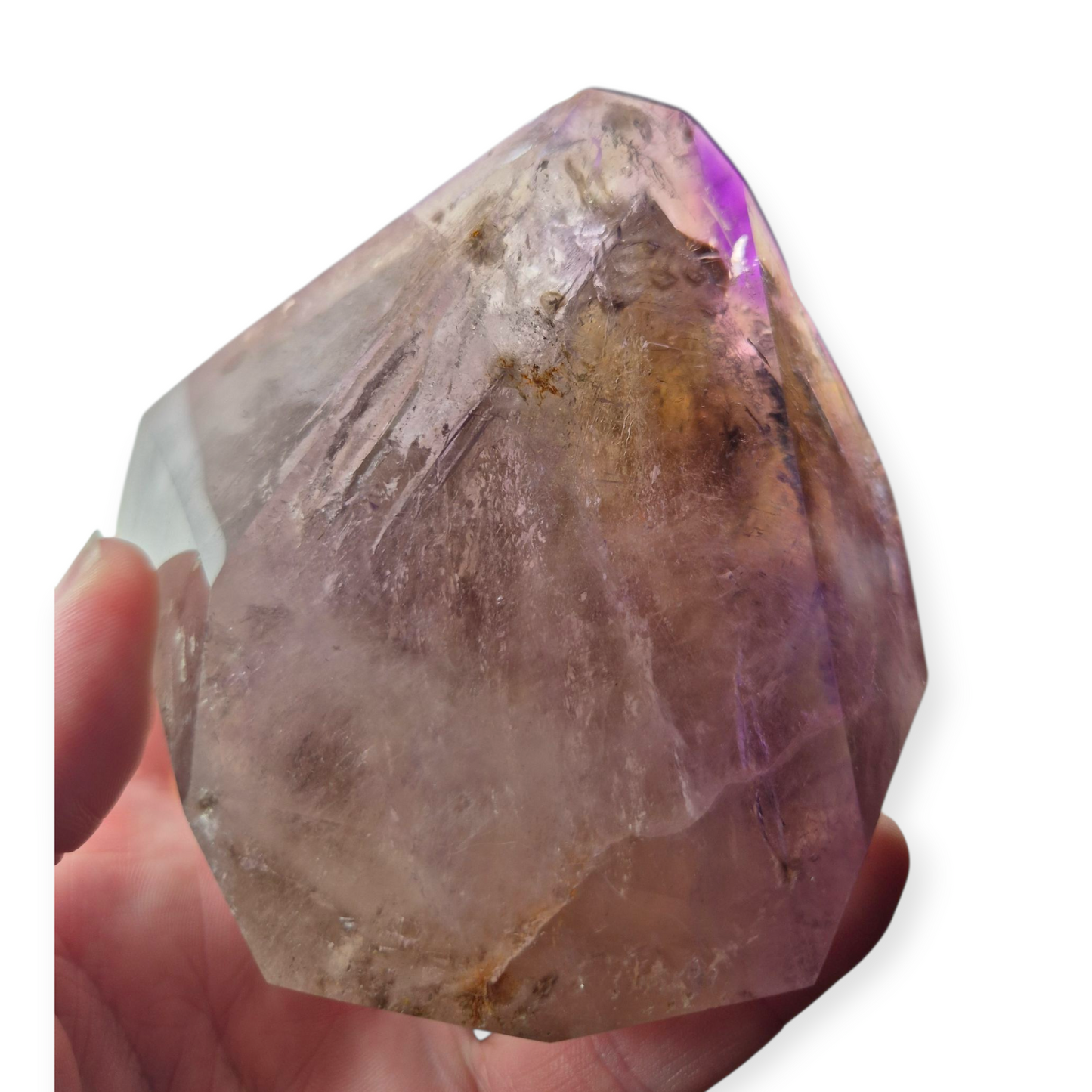Crystals - Amethyst and Smoky Quartz Polished Point