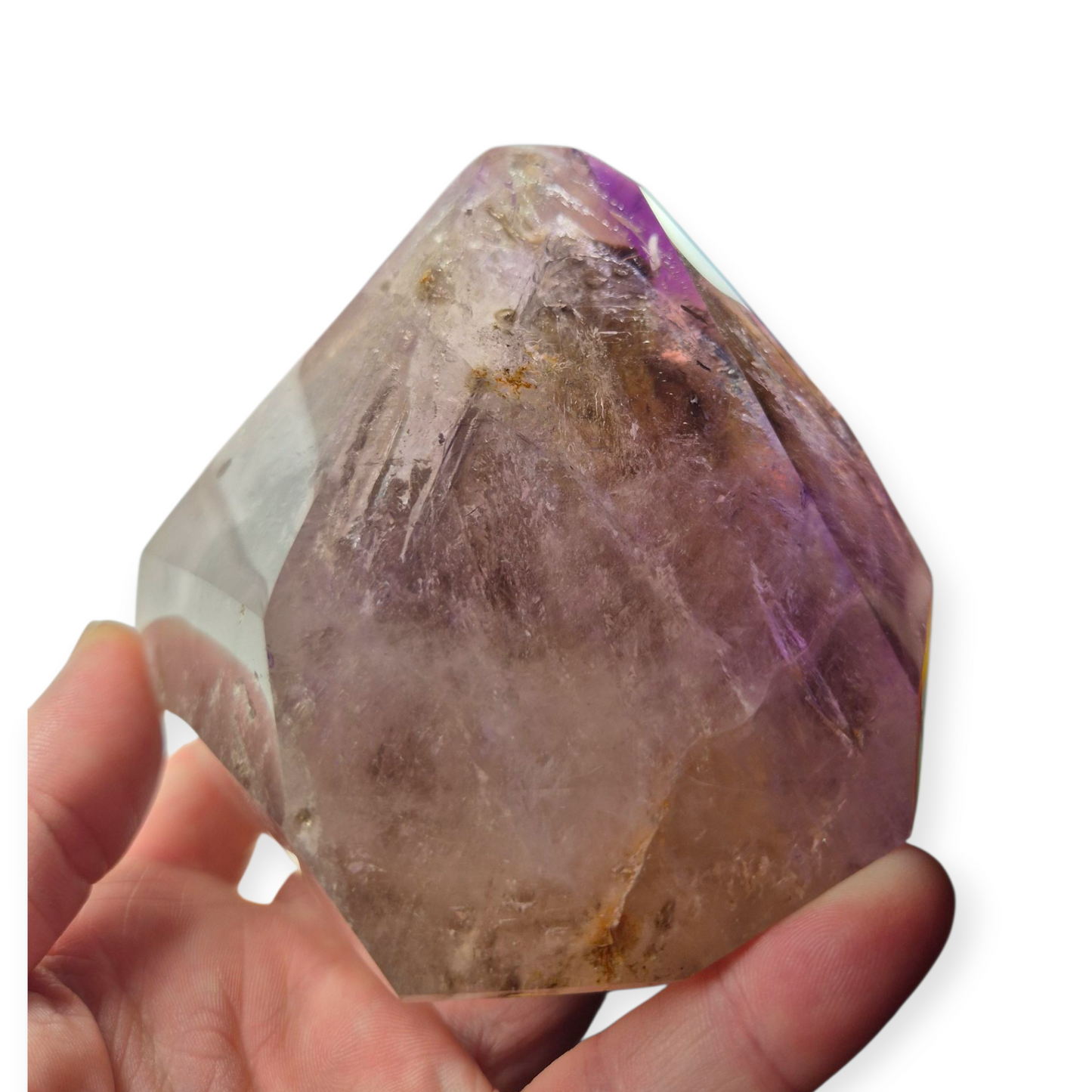 Crystals - Amethyst and Smoky Quartz Polished Point