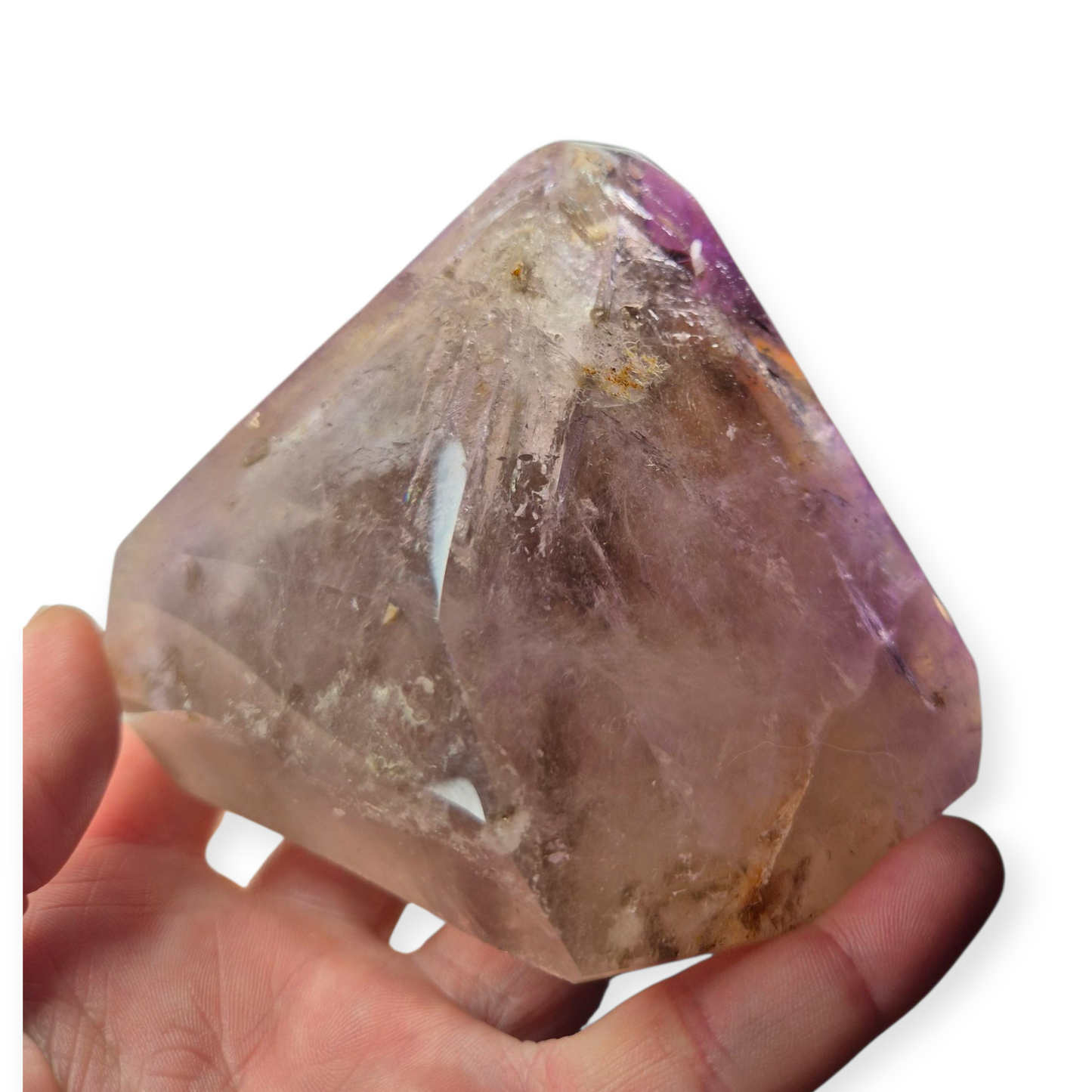 Crystals - Amethyst and Smoky Quartz Polished Point