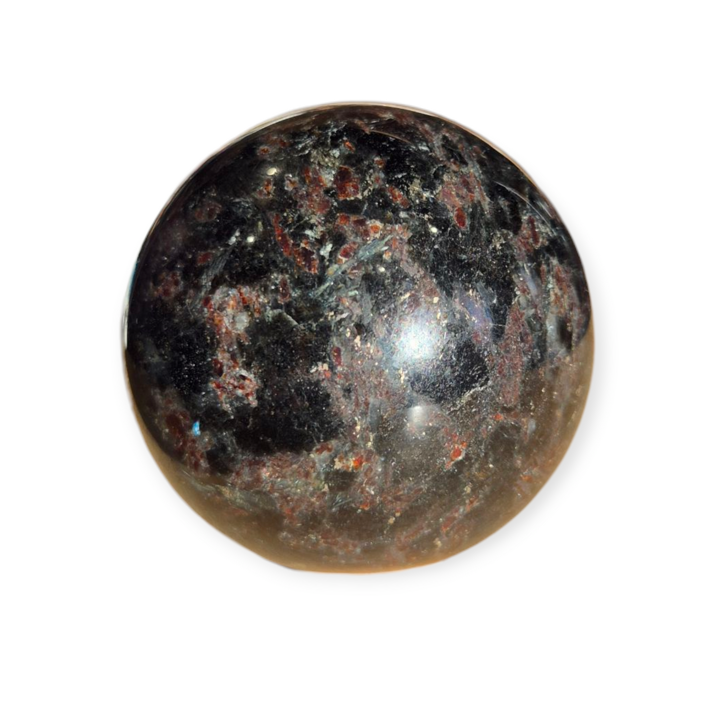 Crystals - Garnet in Arfvedsonite Sphere