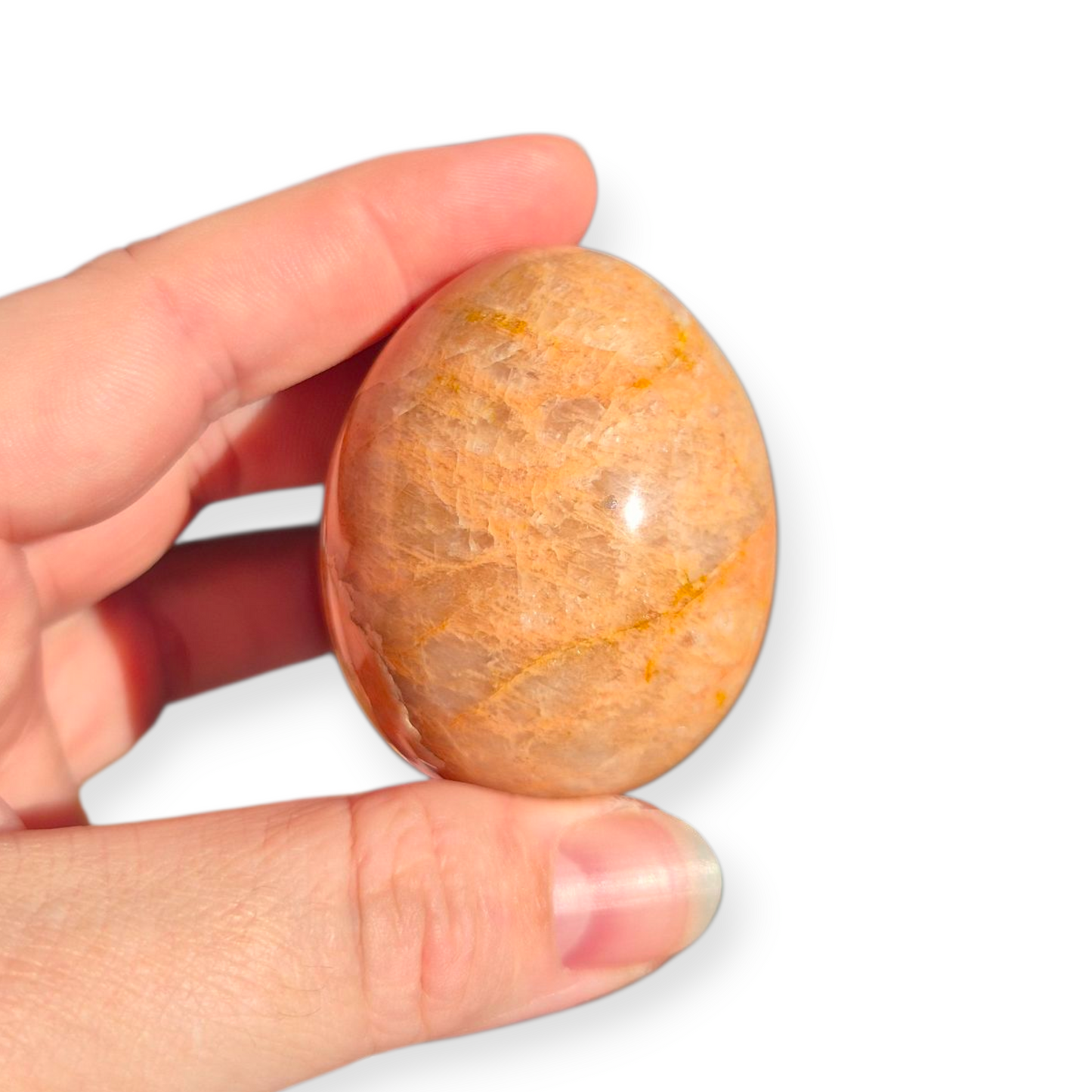 Crystals - Peach Moonstone Polished Egg