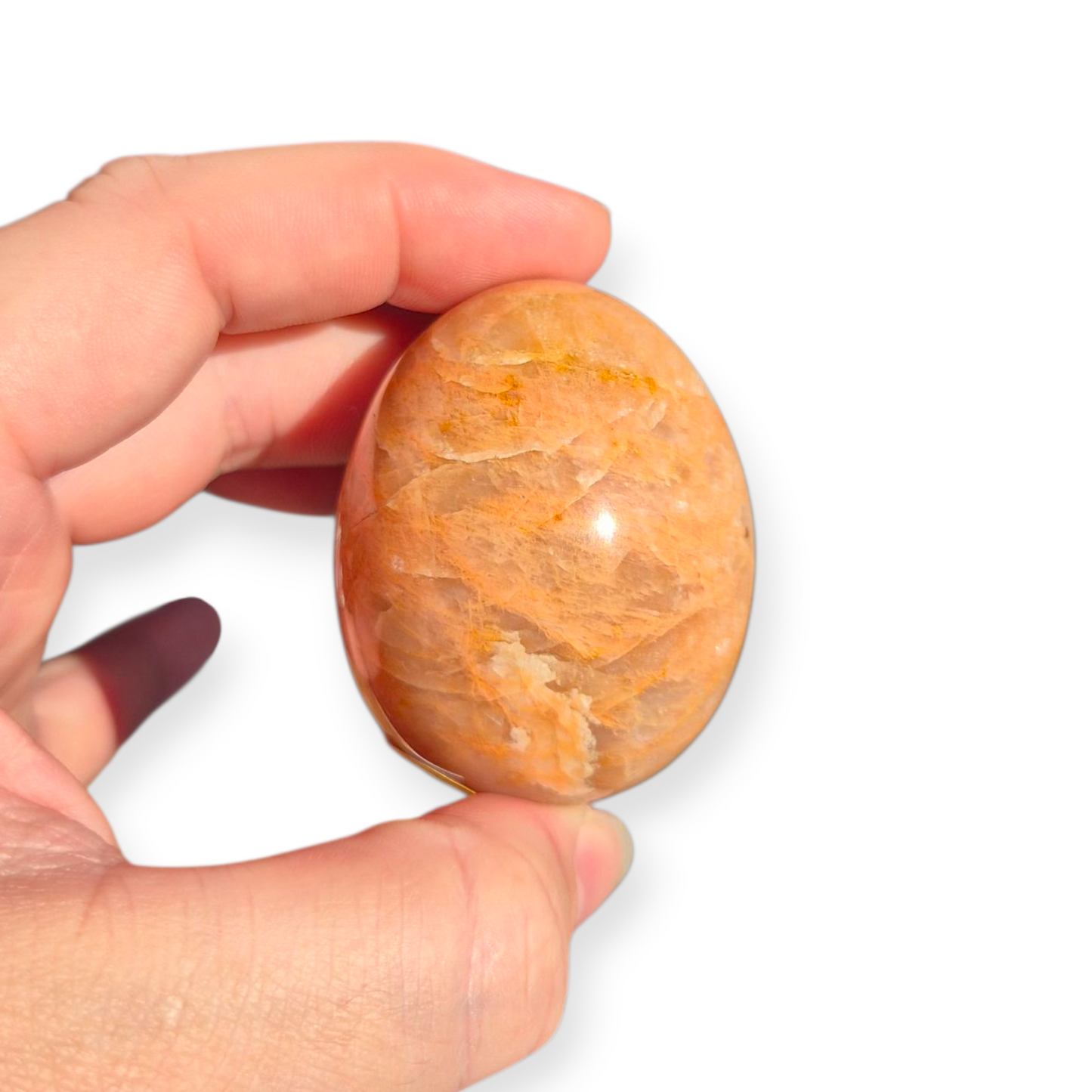 Crystals - Peach Moonstone Polished Egg
